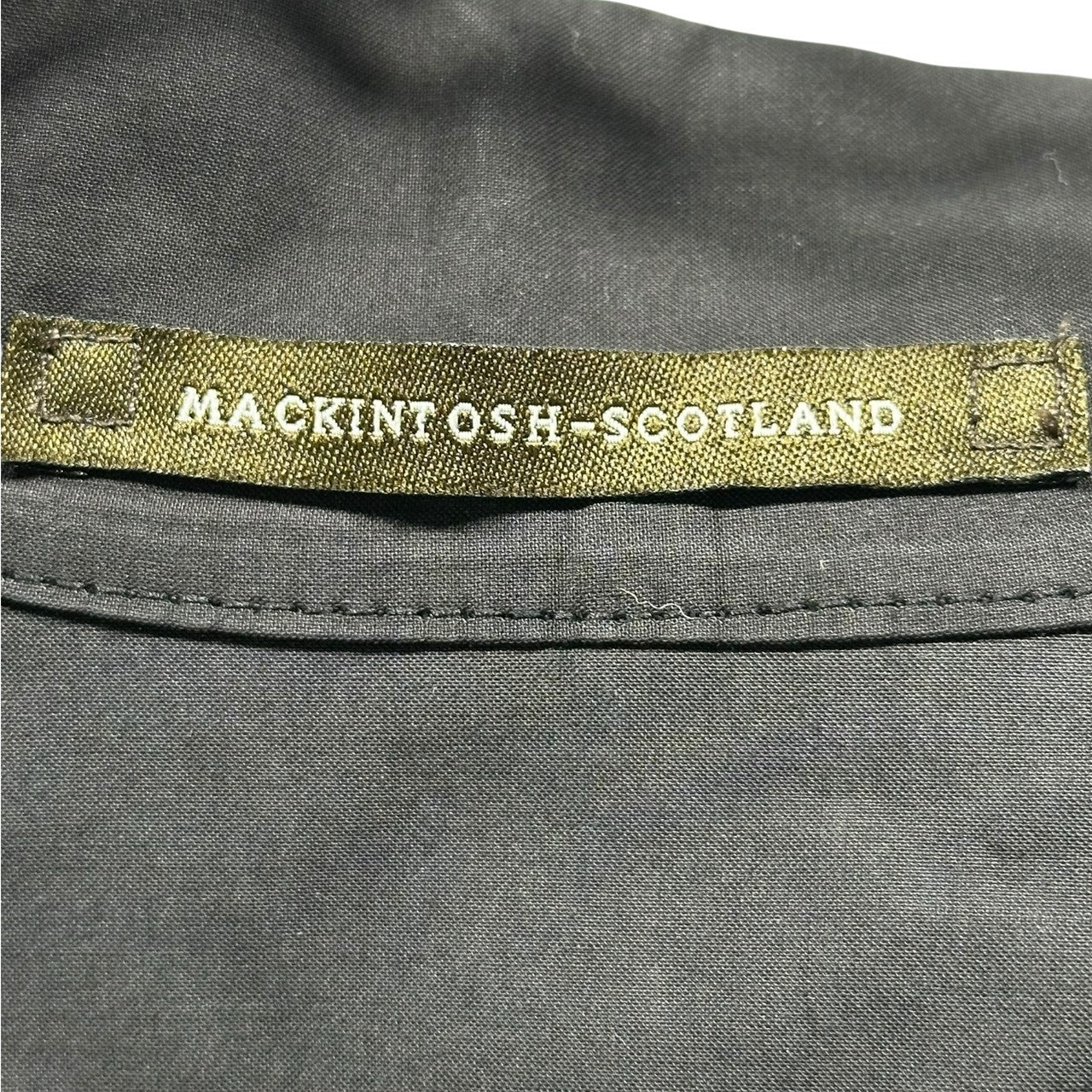 MACKINTOSH(マッキントッシュ) "Genuine Handmade" Stand Collar Rubber-Coated Coat ジェニュイン ハンドメイド ステンカラー ゴム引き コート 36(S程度) チャコールグレー