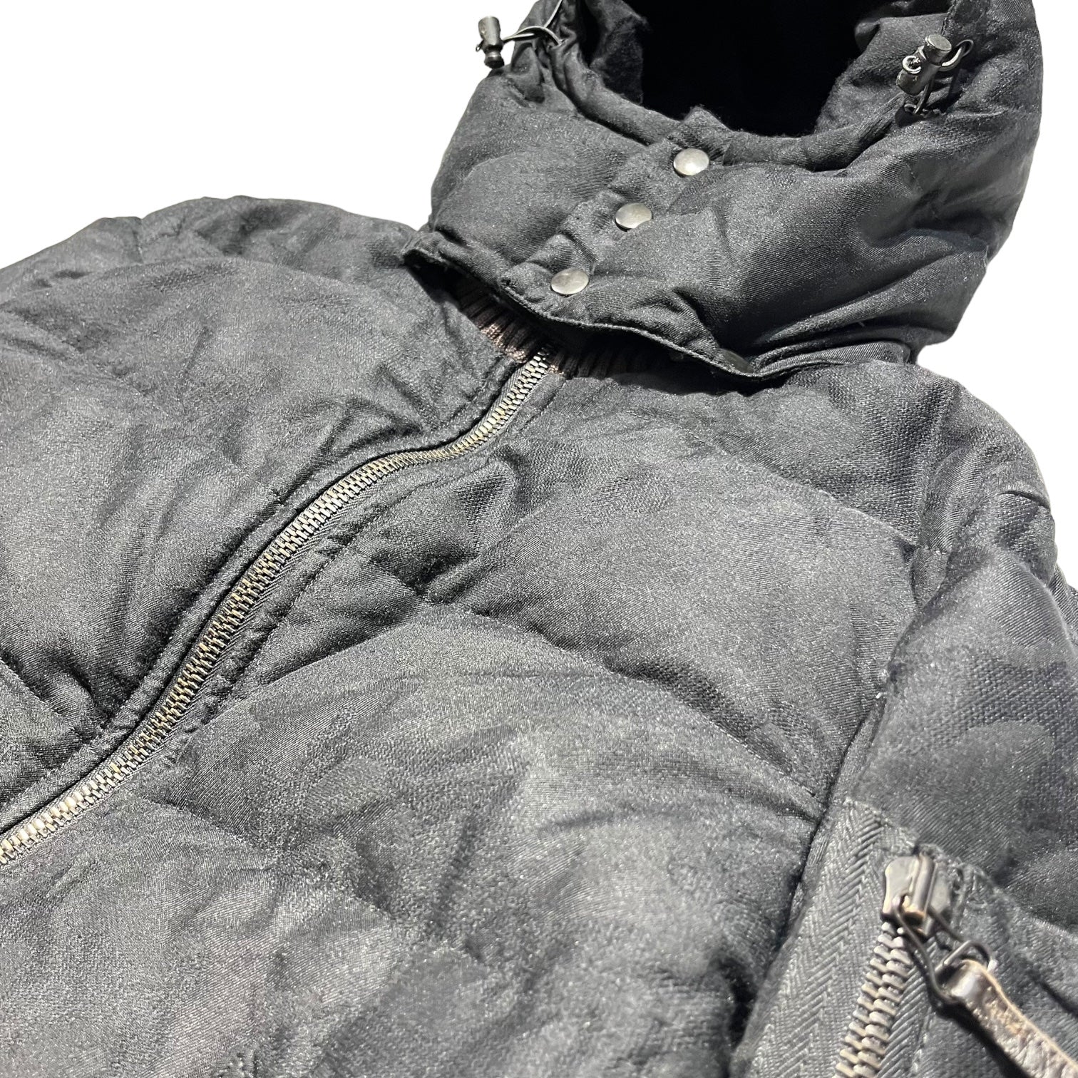 DUVETICA(デュベティカ) polluce カモフラ ウール フーデット ダウン ジャケット U.400.02-1032 46(M程度) ブラック