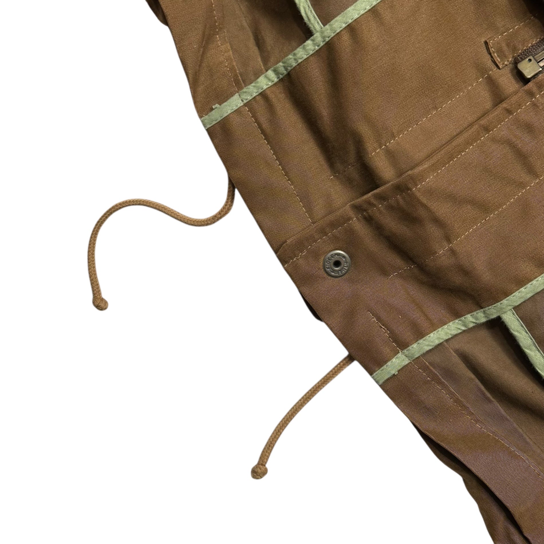 GIORGIO ARMANI(ジョルジオアルマーニ) 80’s~90's Archive Co/Po Snap Button Jacket アーカイブ コットンポリ スナップボタン ジャケット 42(XL程度) ブラウン 80年代~90年代 ヴィンテージ LE COLLEZIONI