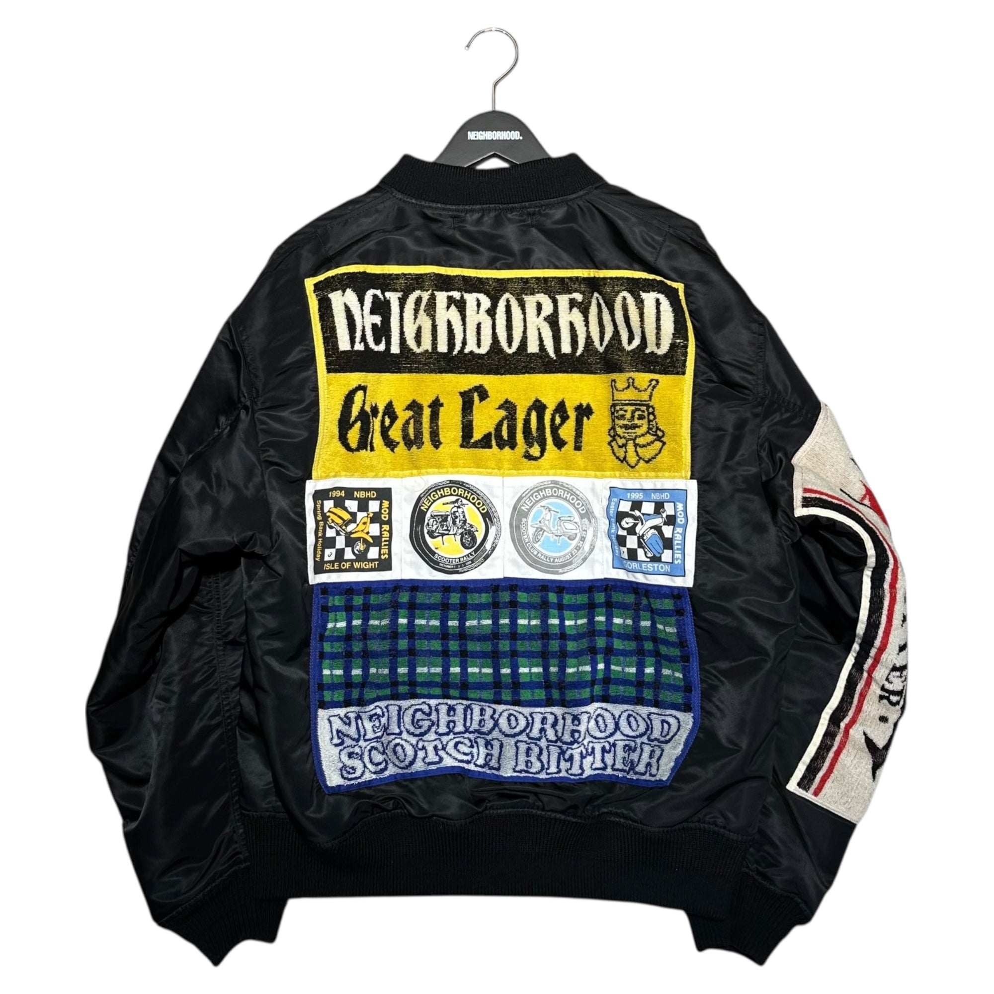 NEIGHBORHOOD(ネイバーフッド) 25AW MA-1 FLIGHT JACKET MOD フライト ジャケット 252SPNH-JKM02 L ブラック ブルゾン ミリタリー