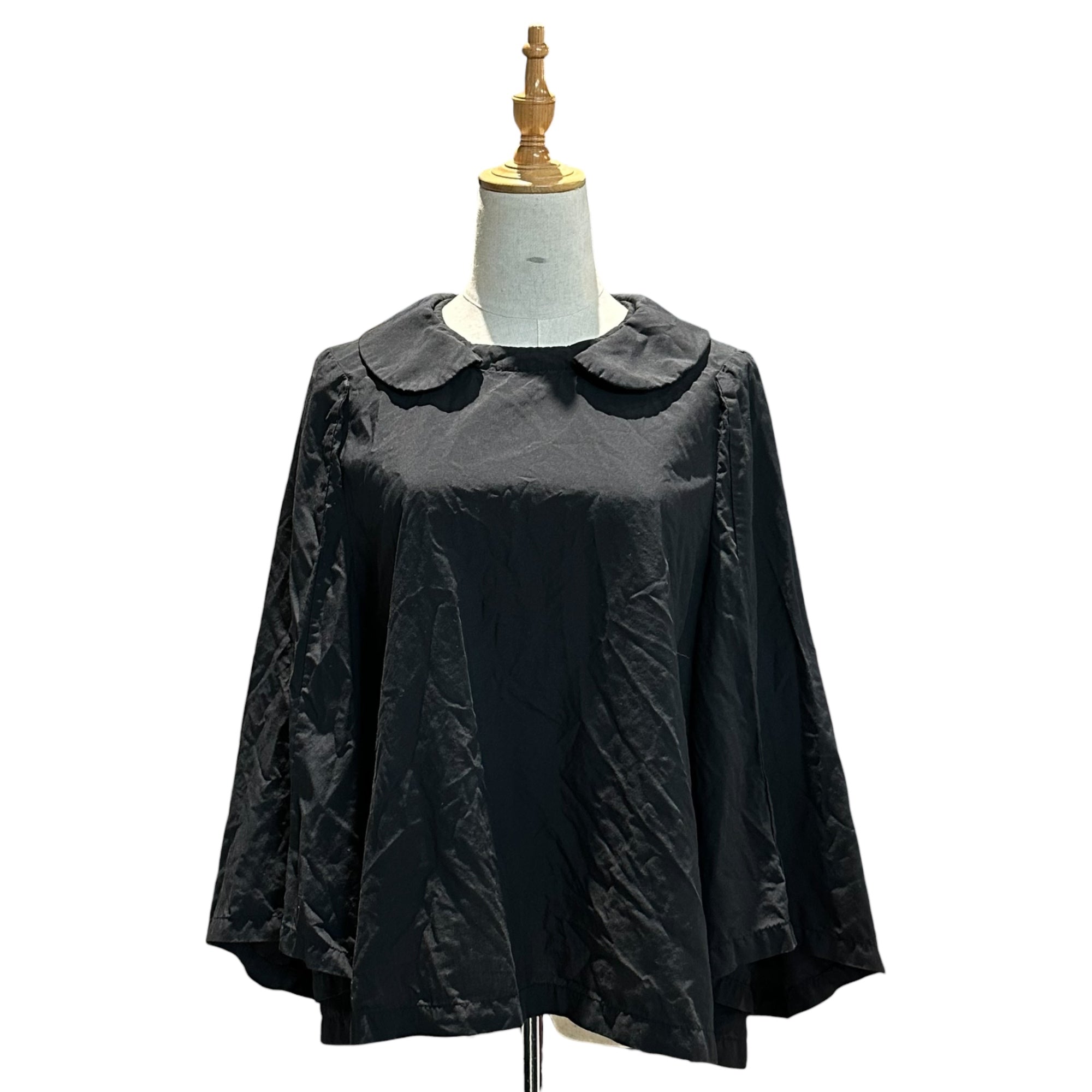 COMME des GARCONS COMME des GARCONS(コムデギャルソンコムデギャルソン) 22AW Round Collar Back Zip Flare Sleeve Blouse 丸襟 バックジップ フレアスリーブ ブラウス RJ-B003 XS ブラック AD2022