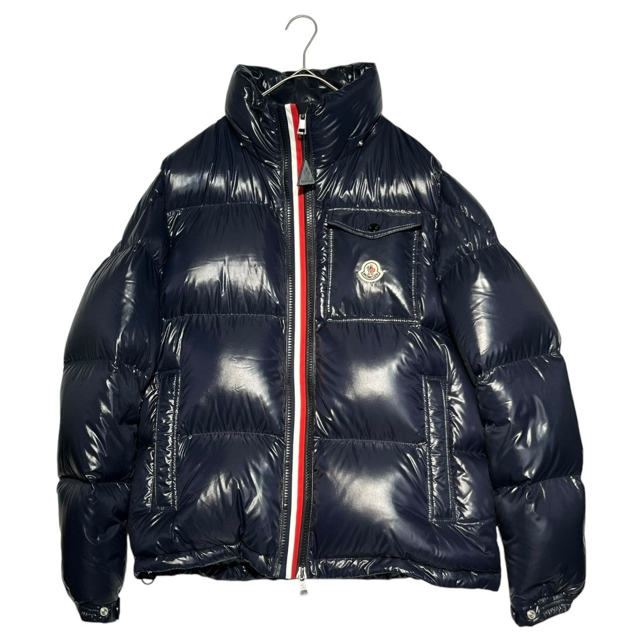 MONCLER(モンクレール) MONTBELIARD GIUBBOTTO DOWN JACKET モンベリアール ジュボット ダウン ジャケット E20914180305 4(XL程度) ネイビー モンベリアル トリコロール