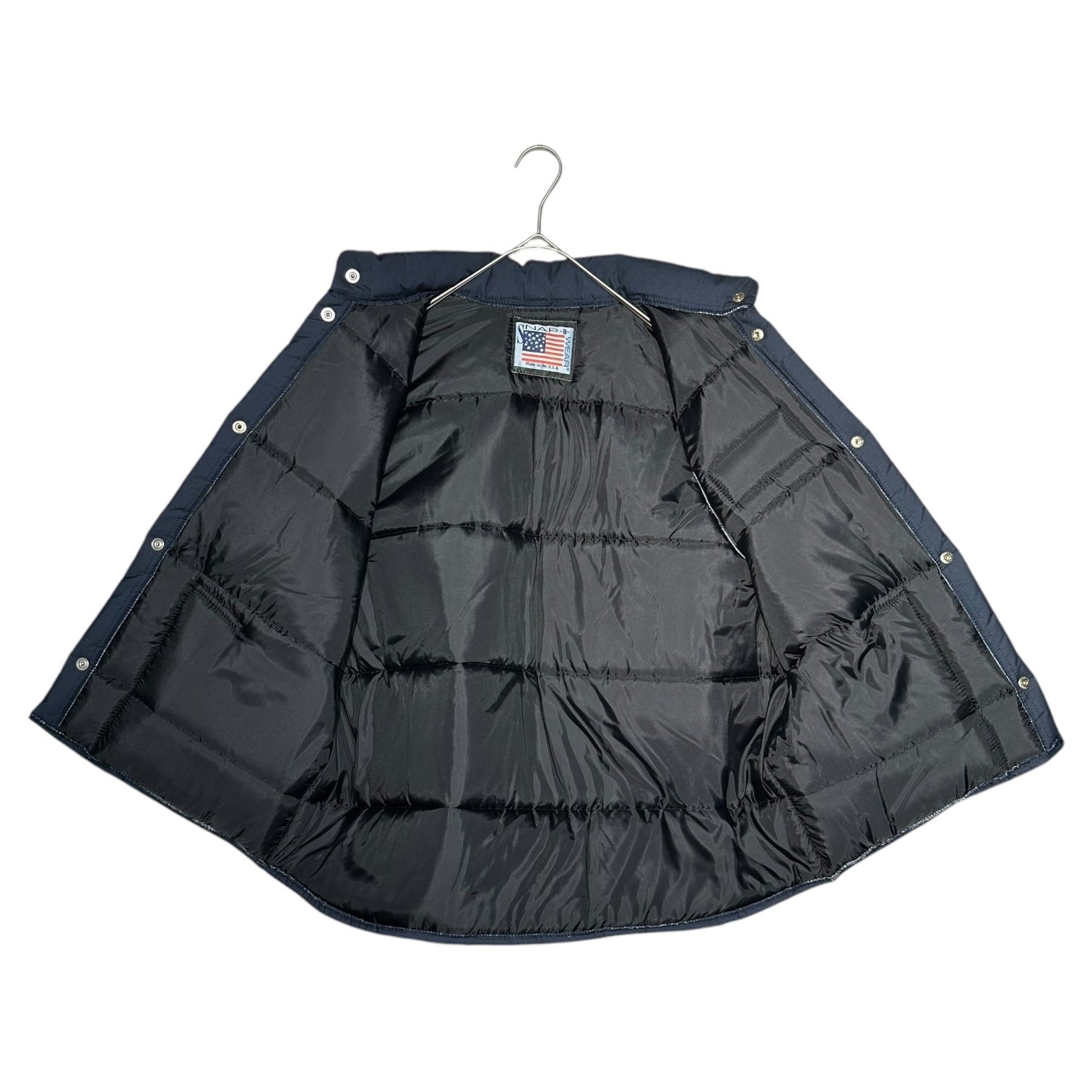 SNAP’N’WEAR(スナップンウェア) CHAMPION badge cotton racing vest チャンピオン ワッペン 中綿 レーシング ベスト L ネイビー