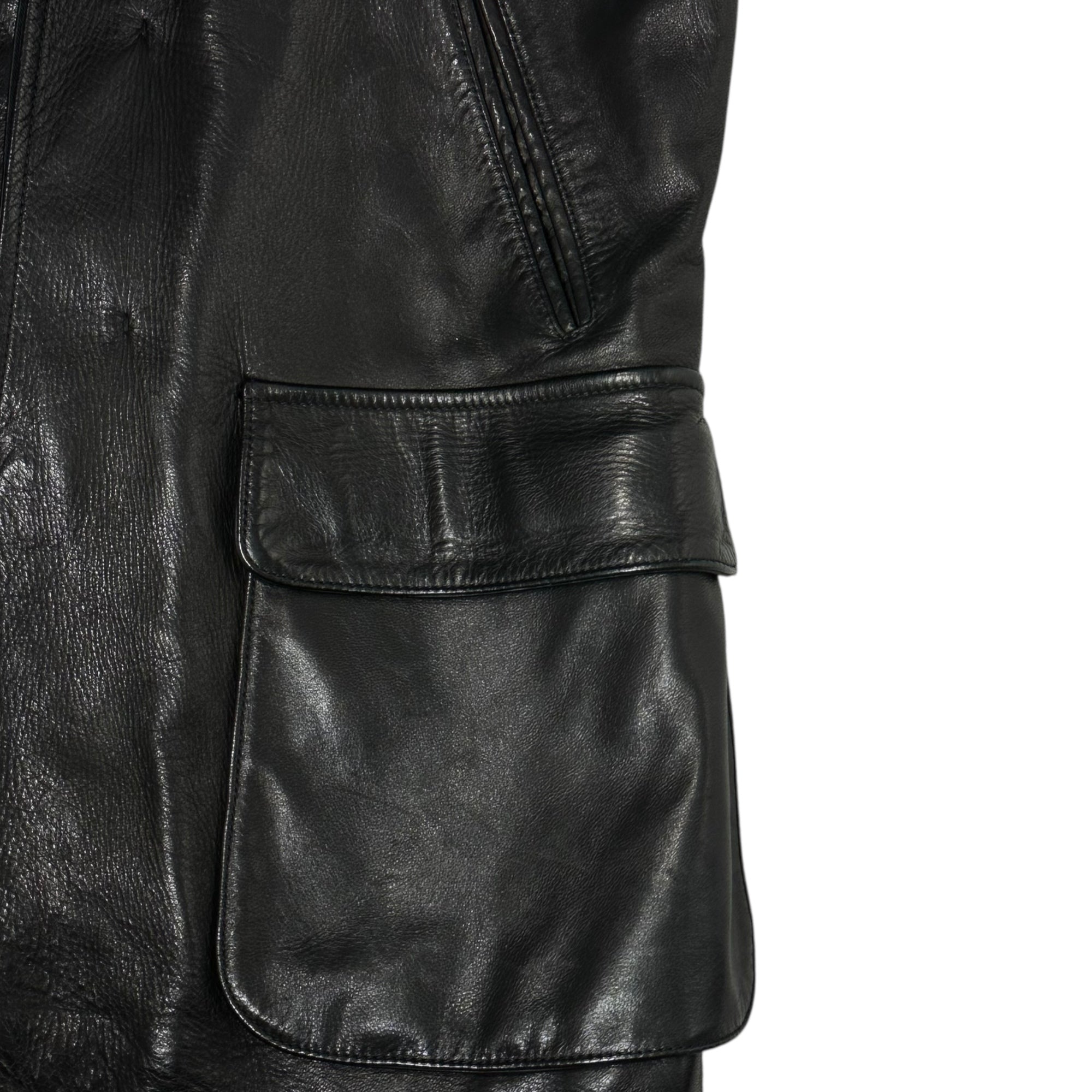 JIL SANDER(ジルサンダー) 00's Archive Lamb Leather Jacket 本人期 アーカイブ ラムレザー ジャケット 44(S程度) ブラック コート