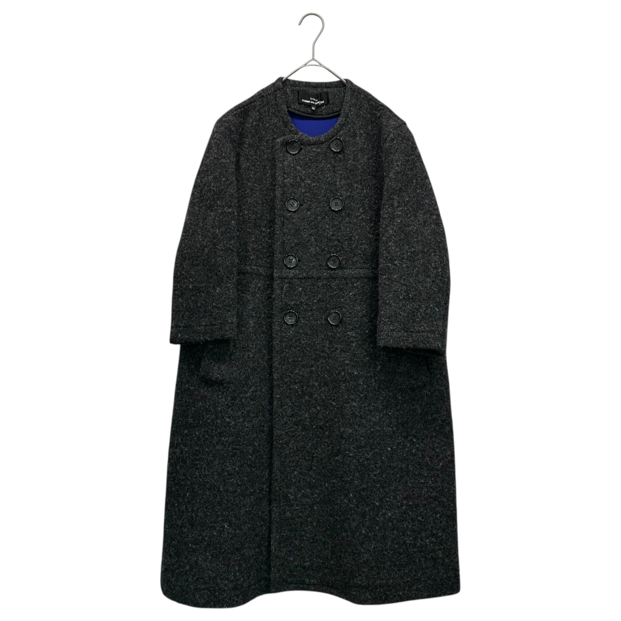 tricot COMME des GARCONS(トリココムデギャルソン) 14AW Brushed Wool Collarless Coat 起毛 ウール ノーカラー コート TN-C011 M グレー AD2014