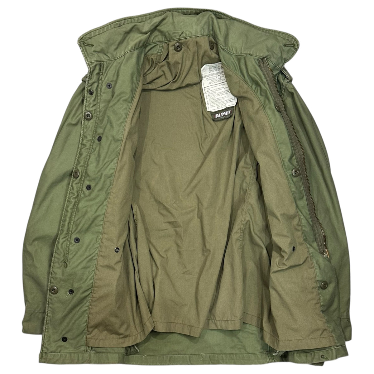 ALPHA INDUSTRIES(アルファ インダストリーズ) 1990's M-65 COAT, COLD WEATHER, FIELD ミリタリー フィールド ジャケット 8415-01-099-7839 MEDIUM-REGULAR オリーブ 90年代 USA製