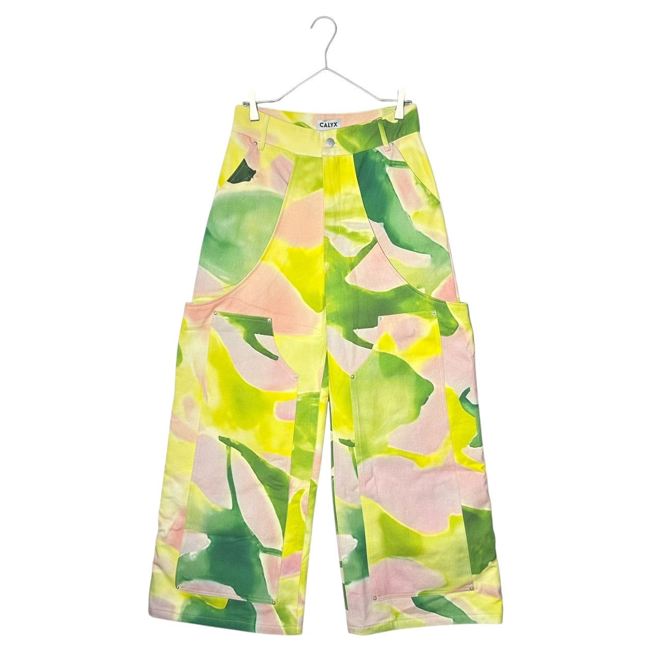 CALYX(カリクス) CARPENTER PANTS カーペンター パンツ CAL25SS-PT004 S グリーン×ピンク 参考定価86,900円(税込)