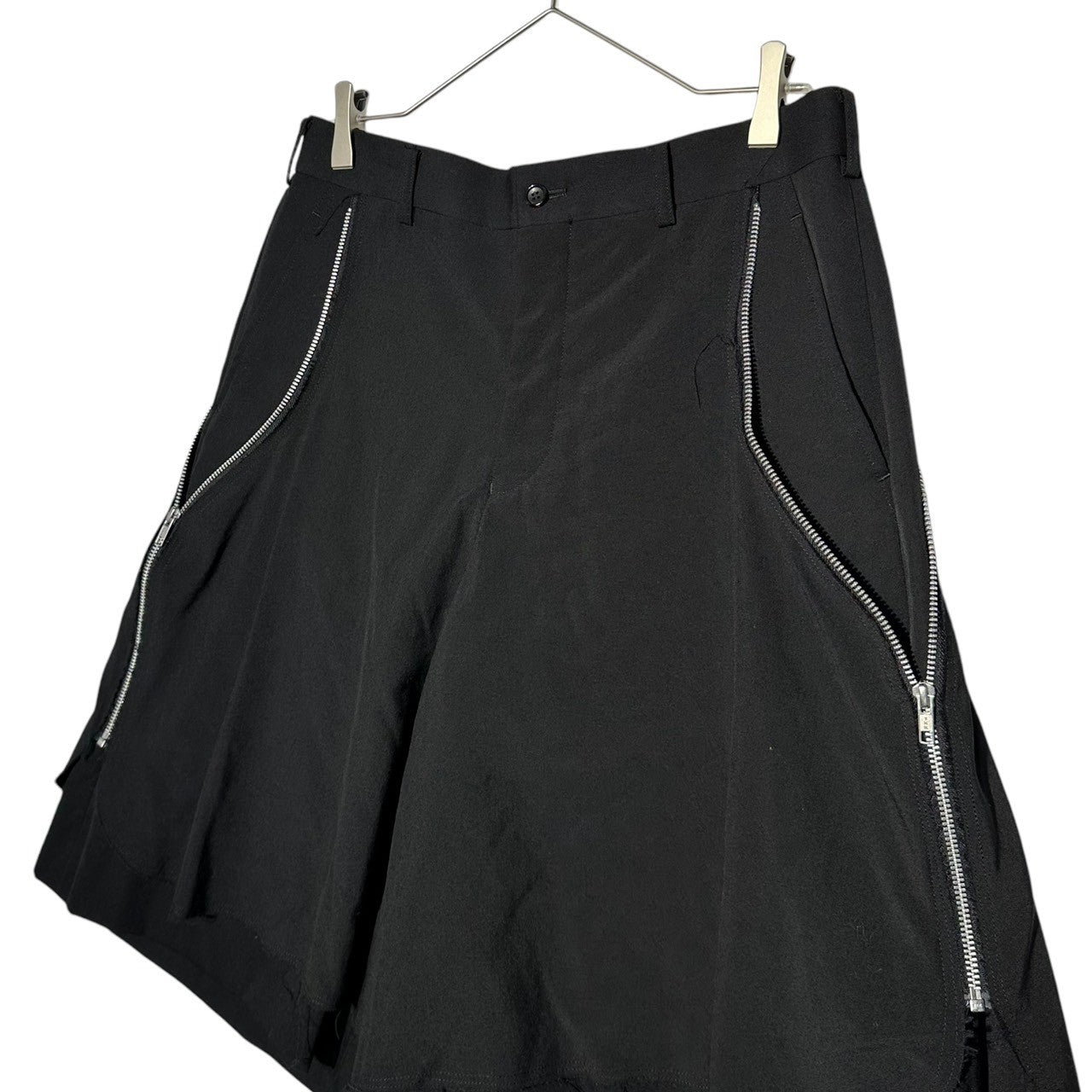 COMME des GARCONS HOMME PLUS(コムデギャルソンオムプリュス) 17SS The King Is Naked Side Zip Sarouel Shorts Half Pants 裸の王様 サイドジップ サルエル ショーツ ハーフ パンツ PS-P027 M ブラック AD2016