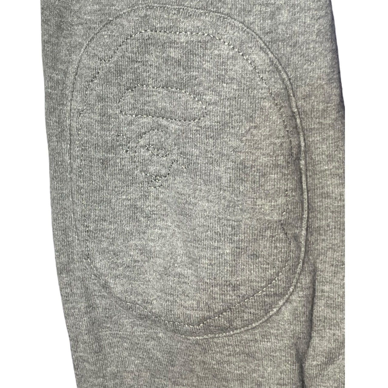 BAPE BY A BATHING APE(ベイプ バイ アベイシングエイプ) 00's border switching logo L/S polo shirt ボーダー 切替 ロゴ 長袖 ポロシャツ L ブラウン×ブラック カモフラ モンキー エルボーパッチ