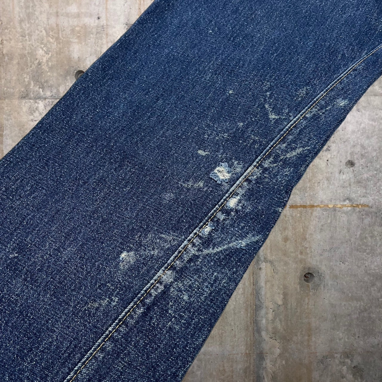 Levi's(リーバイス) 70's 66前期501vintage denim pants/ヴィンテージデニムパンツ/ストレート 表記無し(W37程度) インディゴ/濃紺 1975年1月製造 70年代 70s スモールe 赤耳