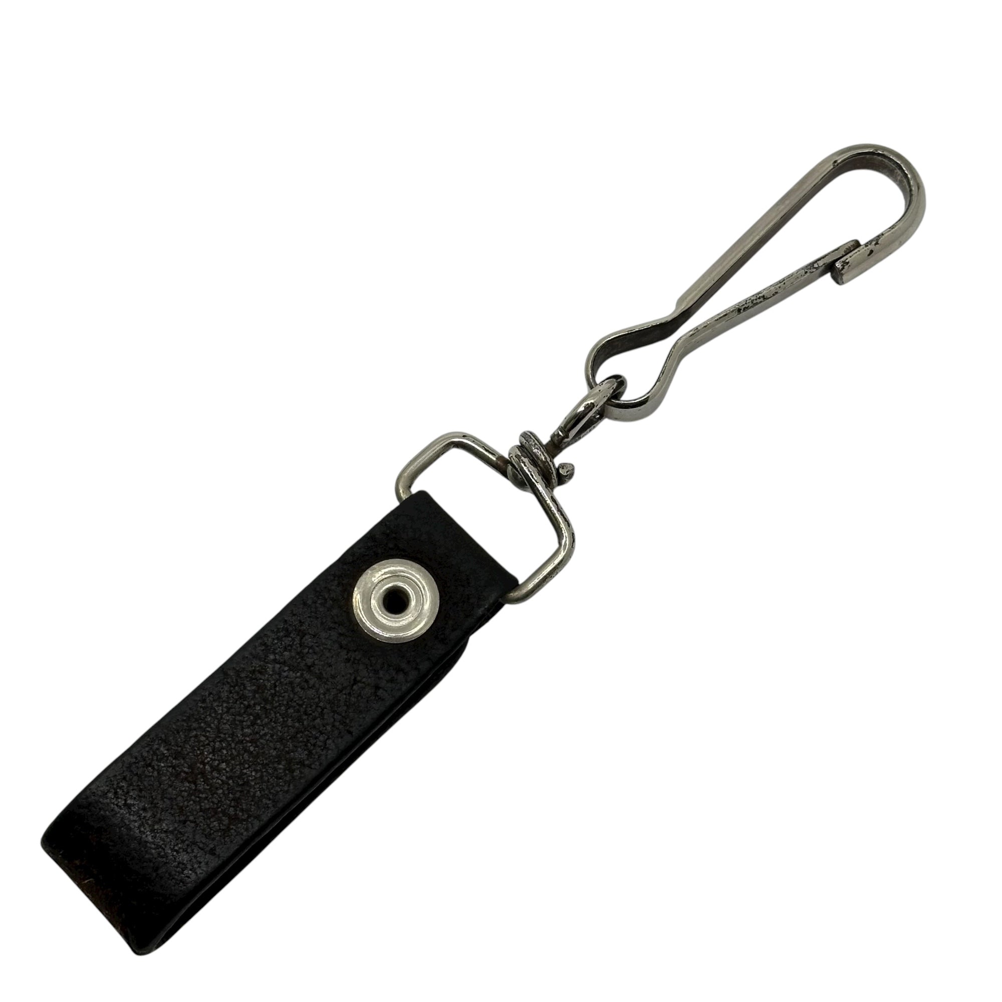 Maison Martin Margiela(メゾン マルタンマルジェラ) 00's ⓪ ⑩ Artisanal Leather Key Holder アーティザナル レザー キー ホルダー E02 11A027 シルバー×ブラック 本人期 ここのえ アーカイブ キーリング