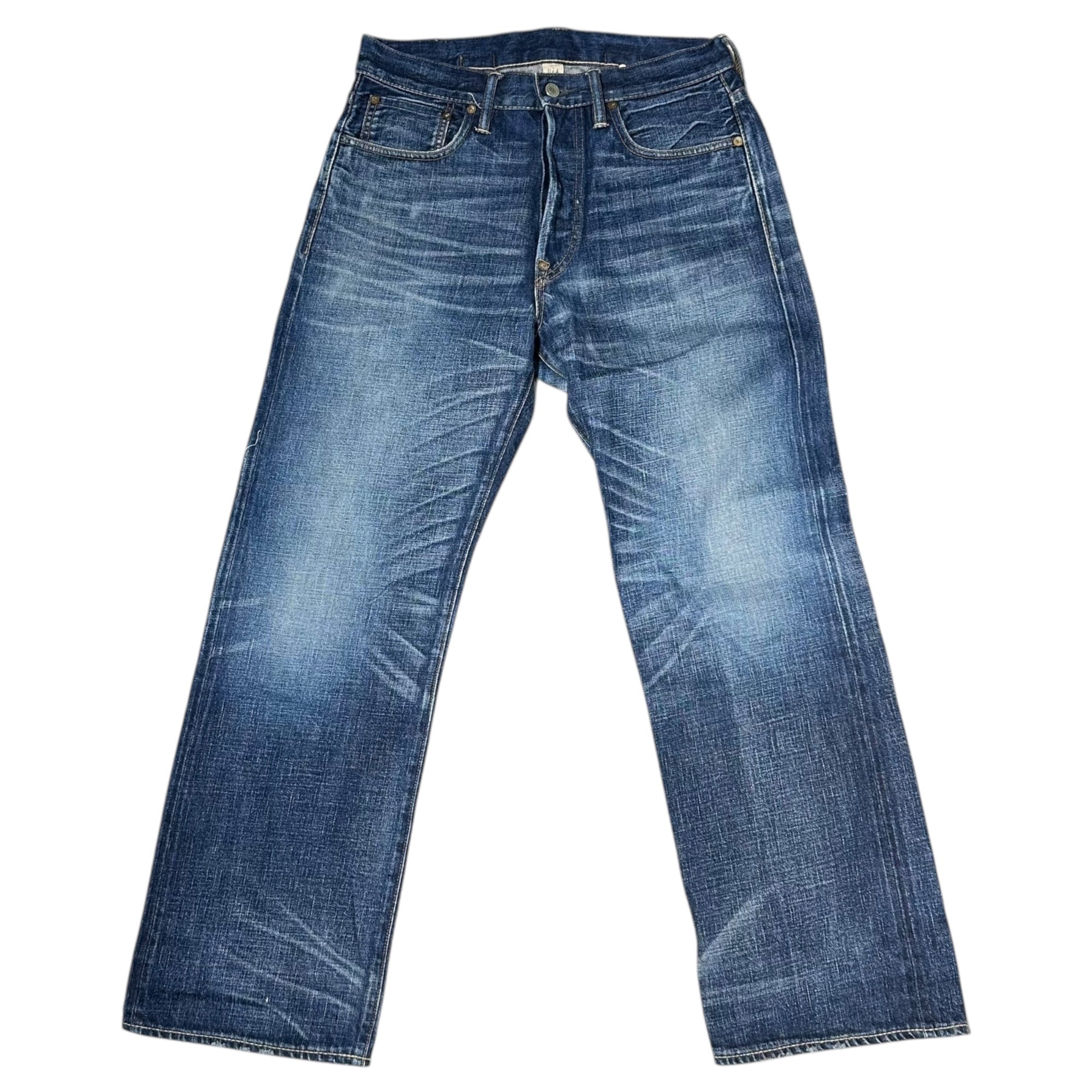 RRL(ダブルアールエル) 1938 Buckleback 081 Cinchback Denim Pants バックルバック 081 シンチバック デニム パンツ LOT:081 30 インディゴ PP-PM-YW-6002