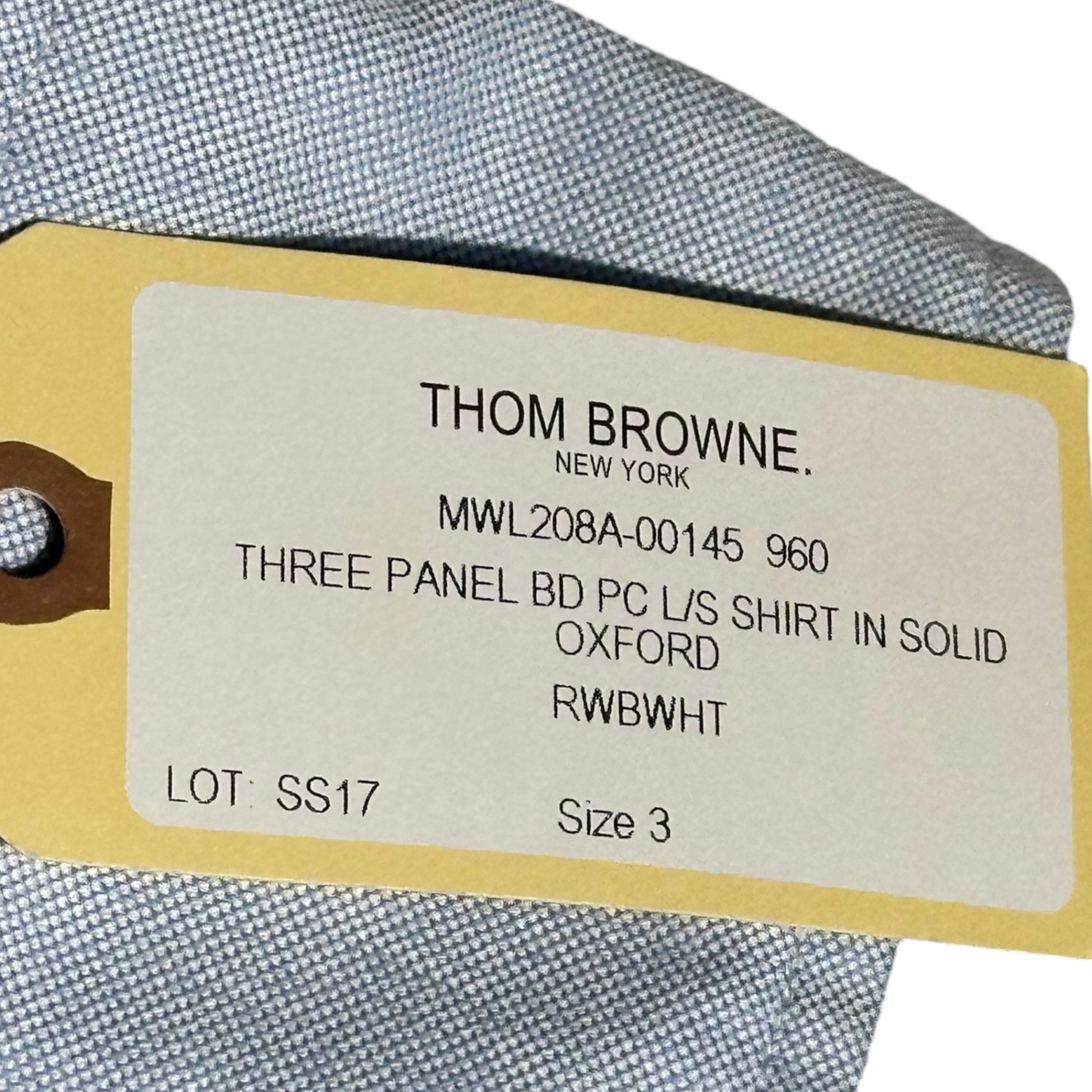 THOM BROWNE(トムブラウン) 17SS THREE PANEL BD PC L/S SHIRT IN SOLID OXFORD 3パネル ボタンダウン 長袖 オックスフォード シャツ MWL208A-00145 960 3(L程度) トリコロールカラー