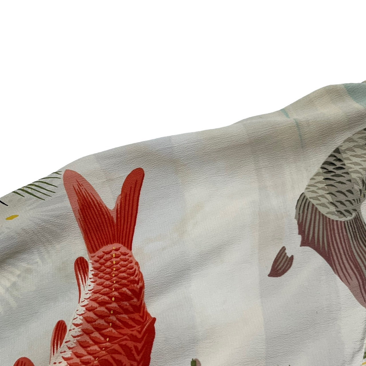 SUN SURF(サンサーフ東洋) RAYON S/S SPECIAL EDITION HOOKANO "NISHIKI KOI" 錦鯉 レーヨン アロハシャツ SS34665 M ホワイト 半袖