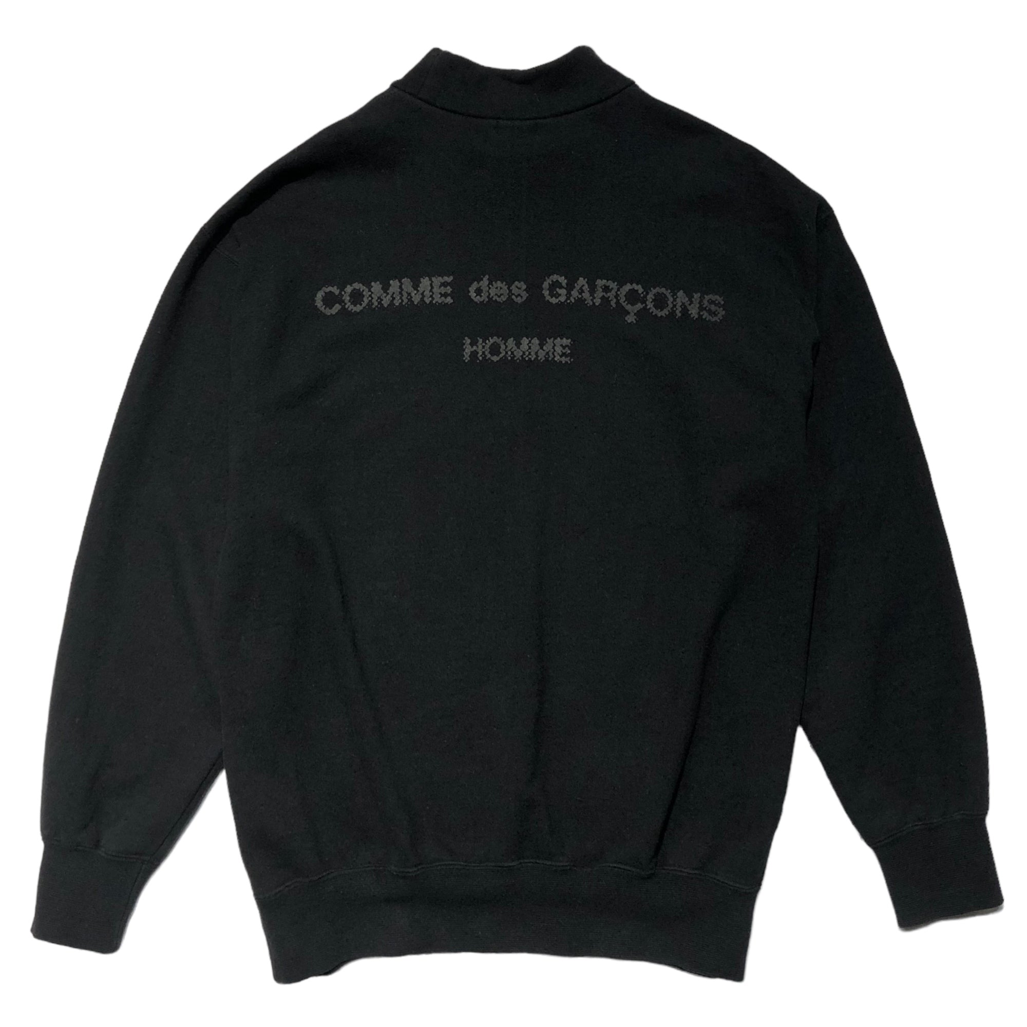 COMME des GARCONS HOMME(コムデギャルソンオム) 90's Back logo mock neck sweatshirt バック ロゴ モック ネック スウェット 田中オム HT-080230 表記無し(M程度) ブラック AD1991
