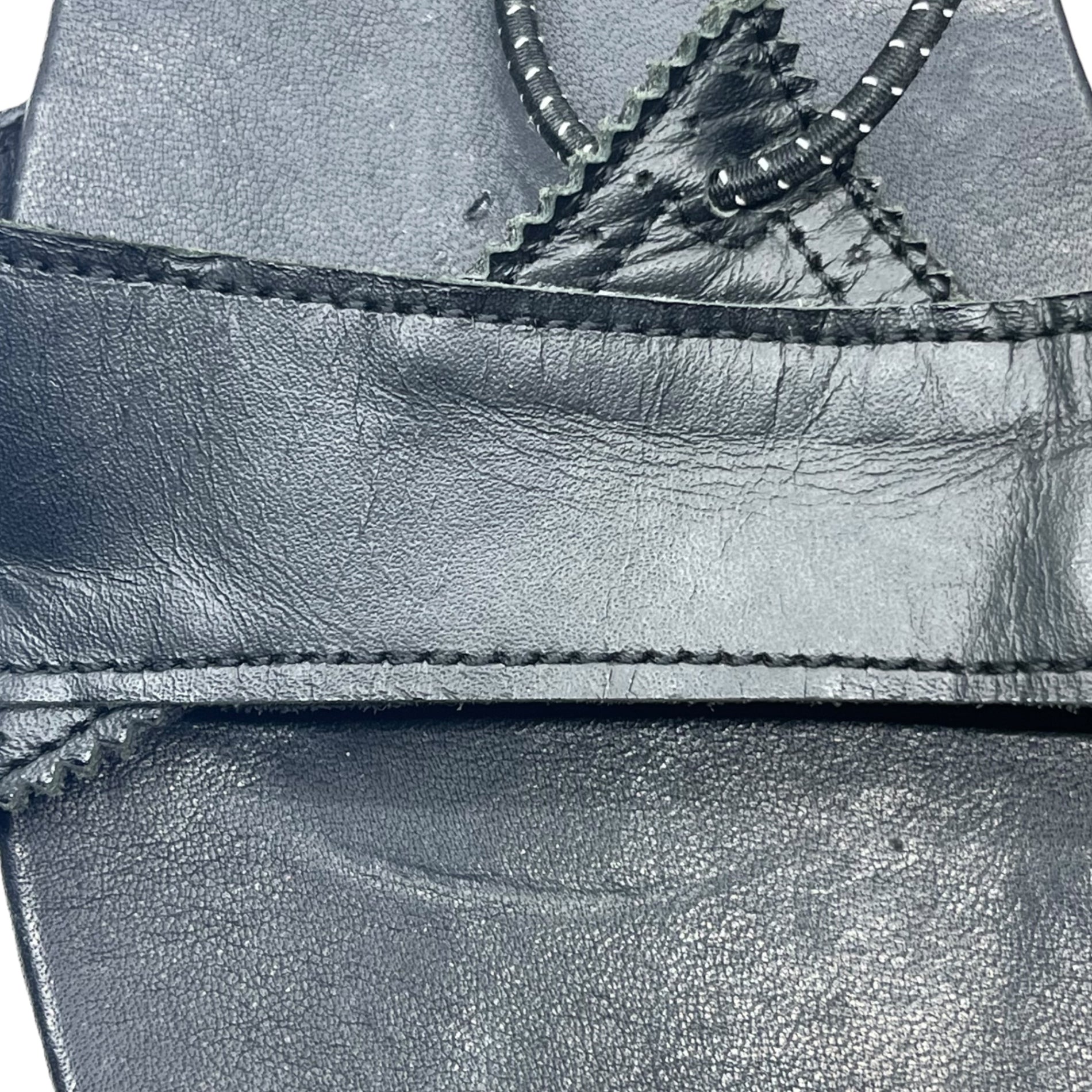 yoshio kubo(ヨシオクボ) レザー レースアップ サンダル 表記無し ブラック