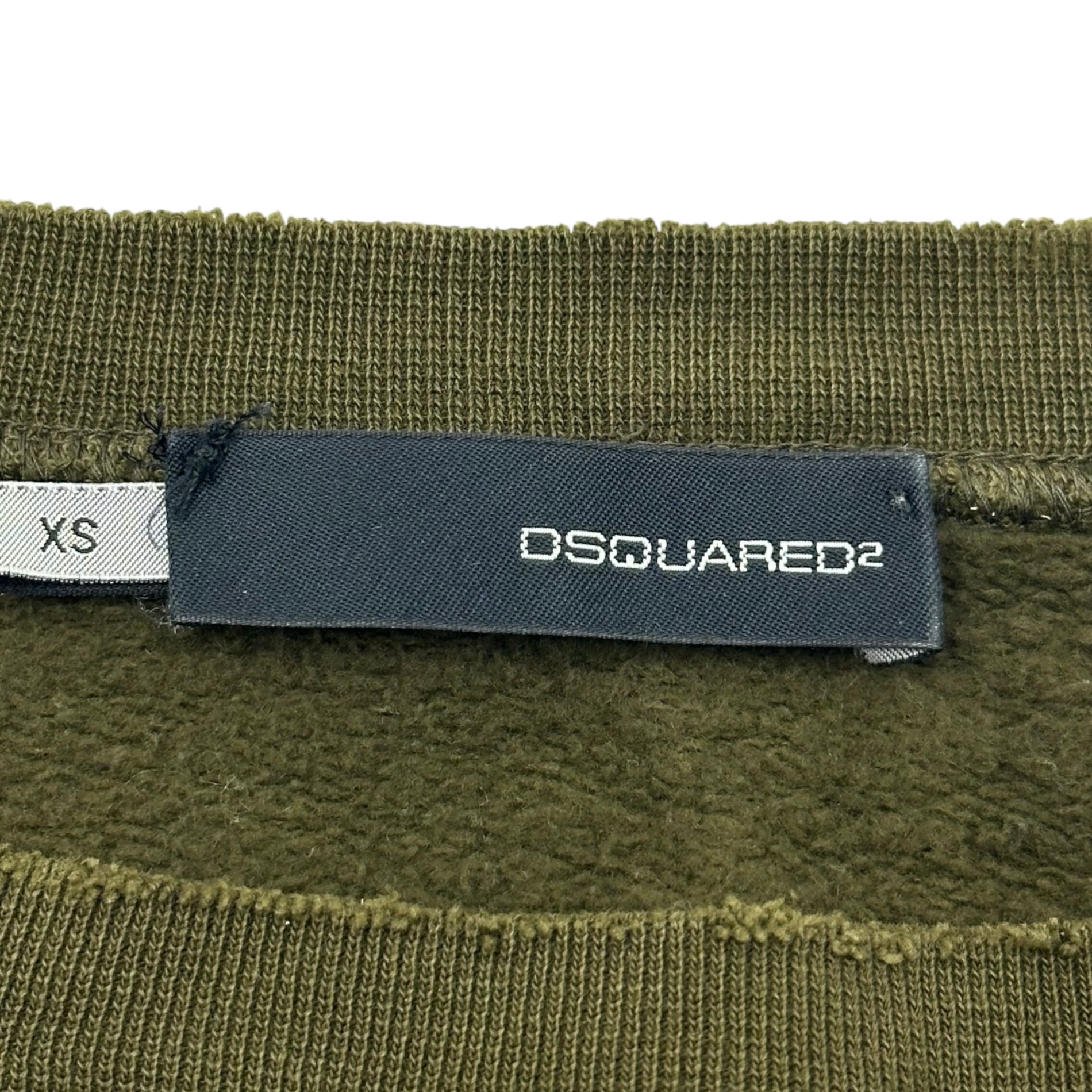 DSQUARED2(ディースクエアード) Long Sleeve Printed Sweatshirt 長袖 プリント スウェット 71 XM562 XS カーキ