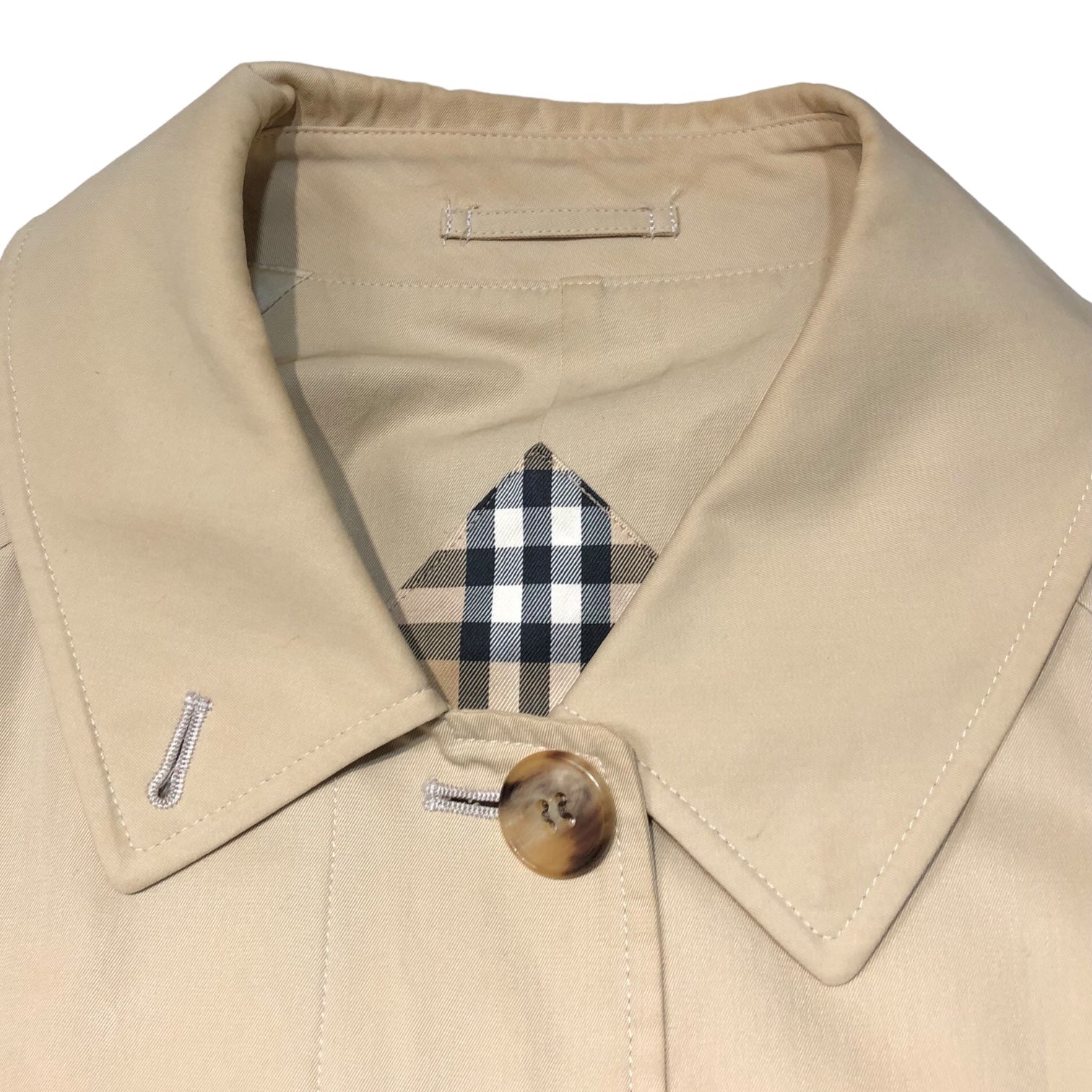BURBERRY LONDON(バーバリーロンドン) Nova Check Lining Stainless Steel Collar Coat ノヴァチェック ライニング ステンカラー コート FRB01-019 46(XXL程度) ベージュ