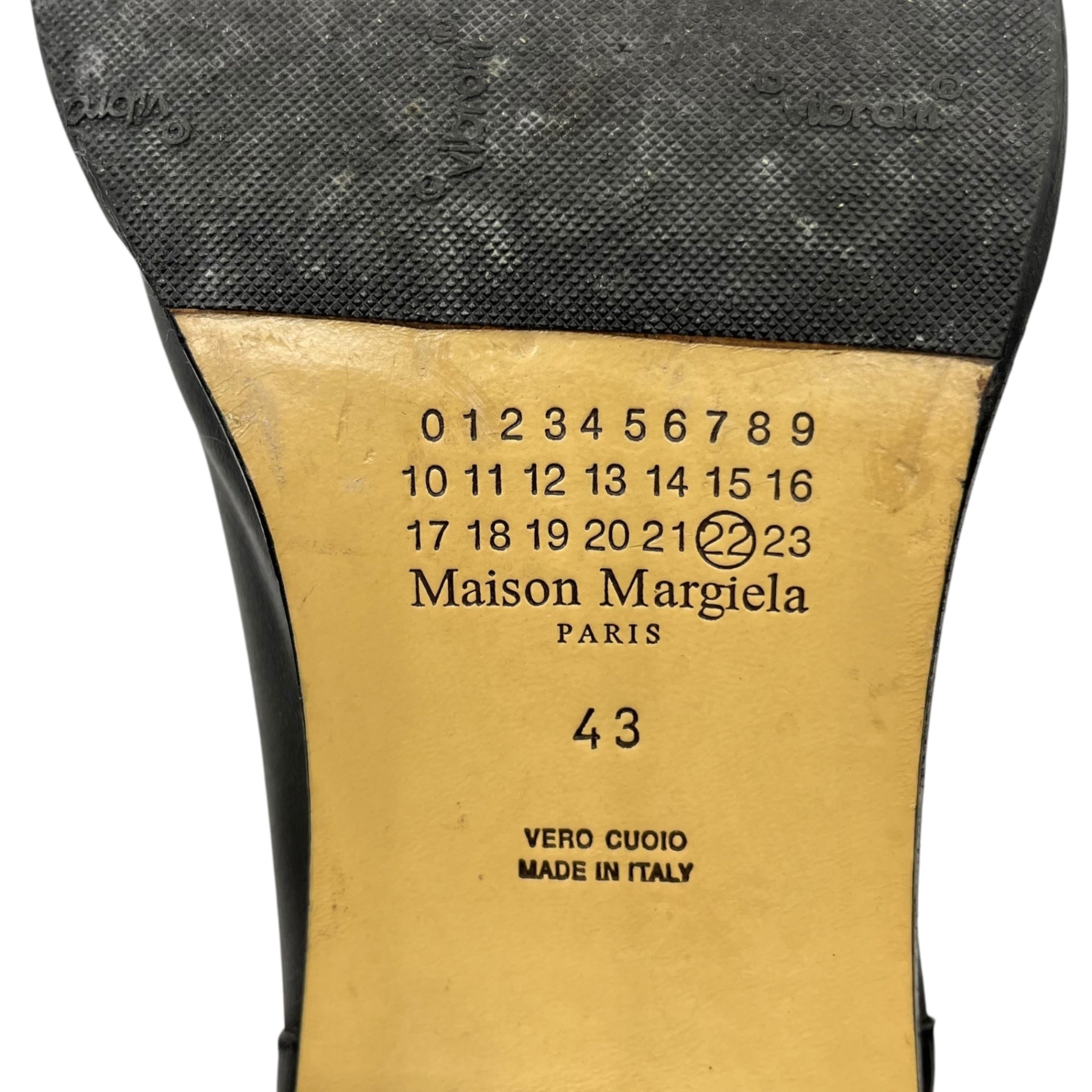 MAISON MARGIELA(メゾンマルジェラ) 21SS SMOOTH LEATHER TABI BOOTS スムース レザー 足袋 ブーツ ヒール S57WU0132 43(27.5cm程度) ブラック