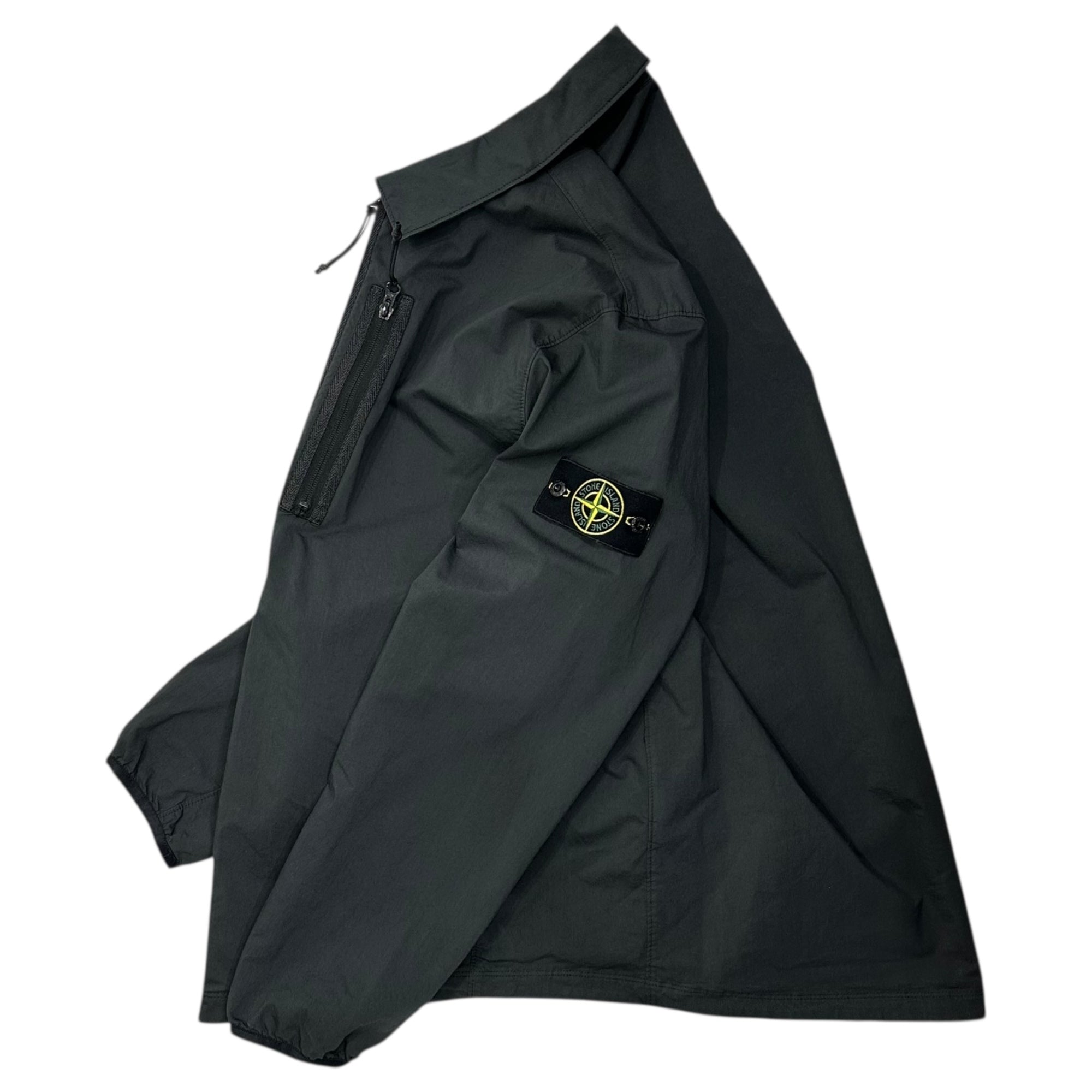 STONE ISLAND(ストーンアイランド) 24AW Bi-Stretch Cotton Nylon Twill Over Shirt ストレッチ コットン ナイロン ツイル オーバー シャツ 811511311 XXL チャコールグレー
