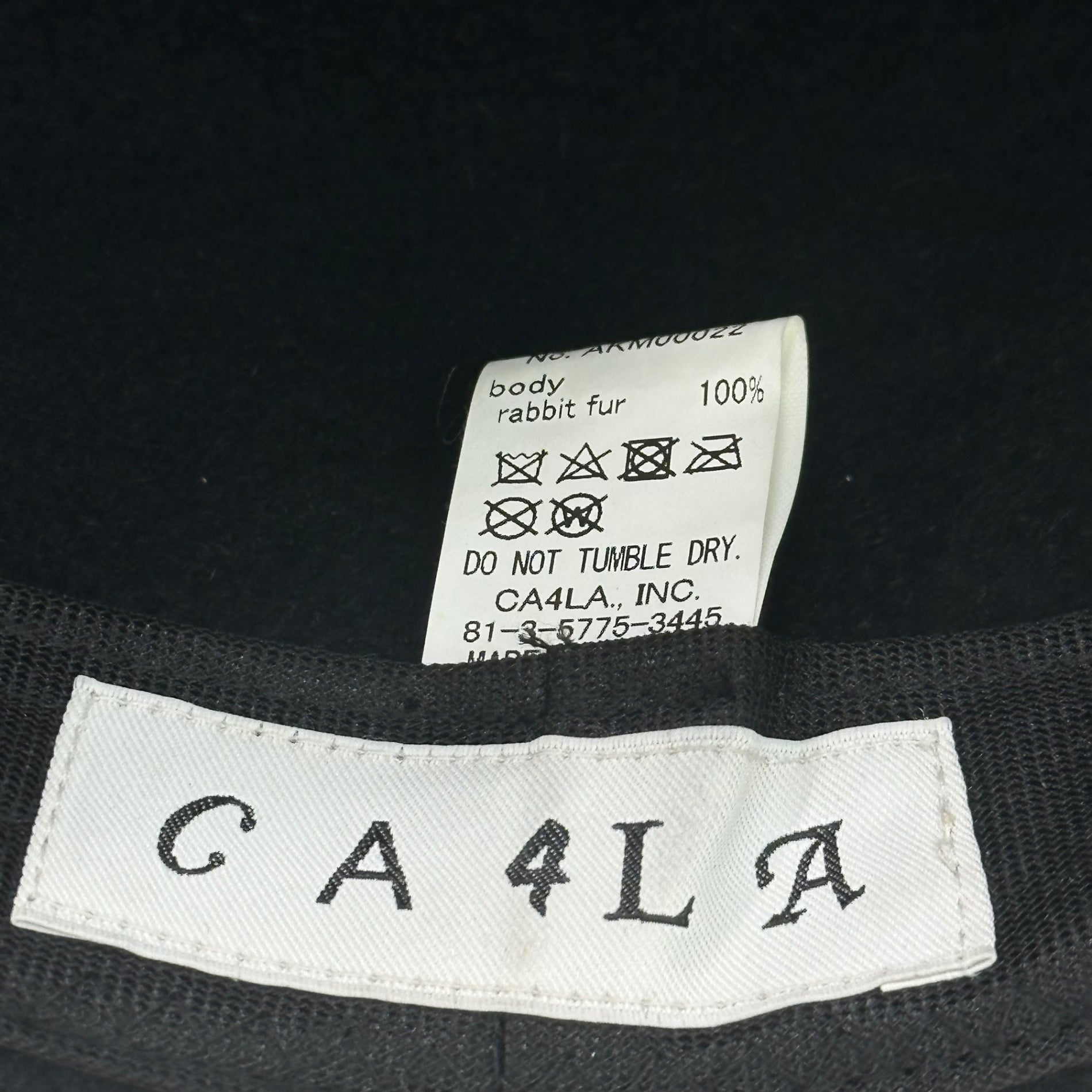 CA4LA(カシラ) AKIMOTO (AKM) Series Wool Stitch Wide-Brim Hat アキモト シリーズ 毛糸 ステッチ ワイド ブリム ハット AKM00022 ブラック