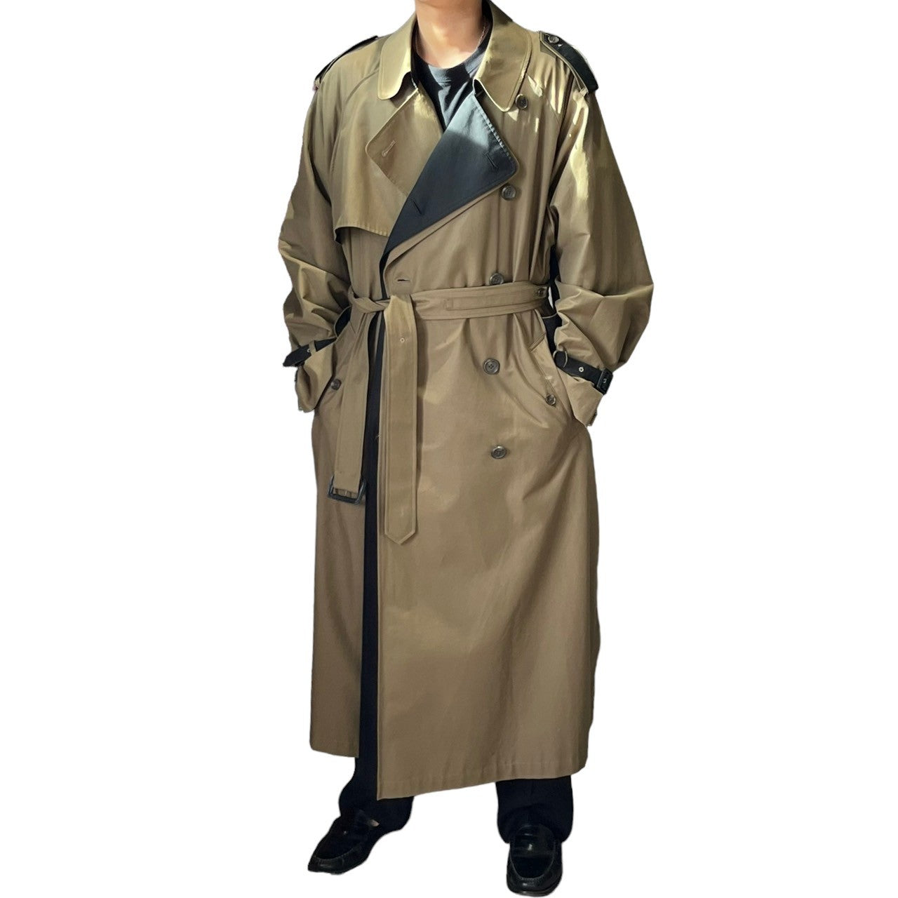 stein(シュタイン) OVERSIZED CONTRAST TRENCH COAT オーバーサイズド コントラスト トレンチコート ST.485 S ダークベージュ