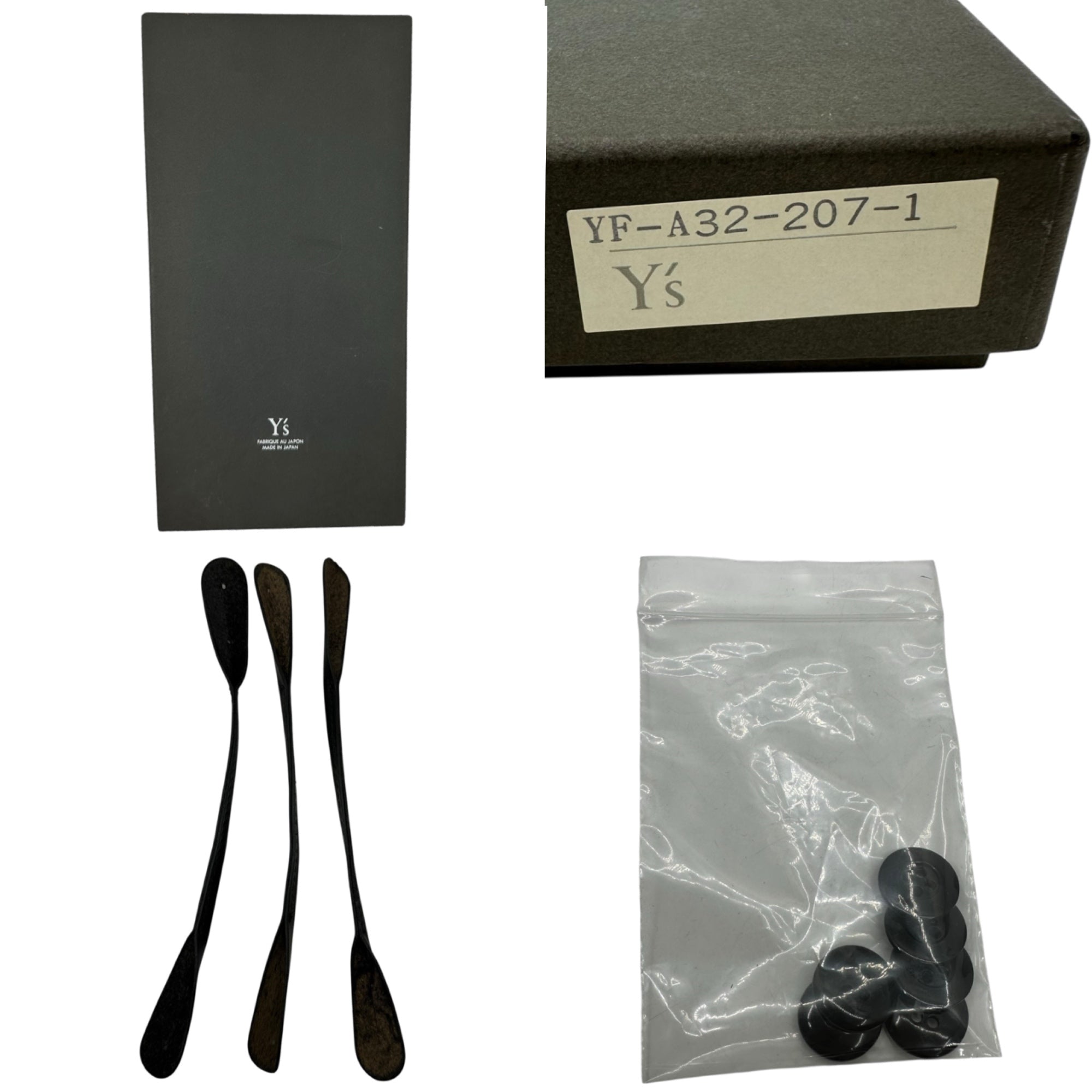 Y's(ワイズ) Leather Suspenders レザー サスペンダー YF-A32-207-1 ブラック ガーターベルト 箱付