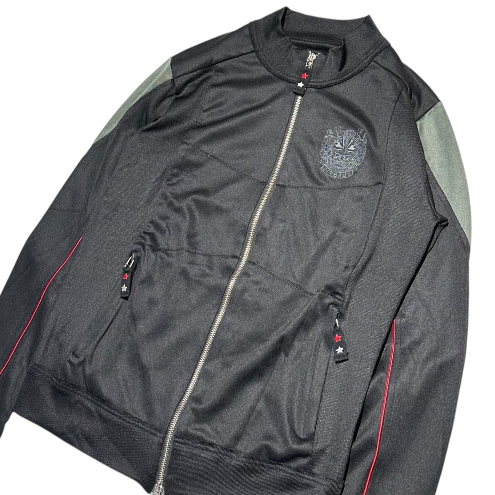 MARITHE FRANCOIS GIRBAUD(マリテフランソワジルボー) 00's Logo Emblem Truck Jacket ロゴ エンブレム トラック ジャケット M5-6811 L ブラック Y2K