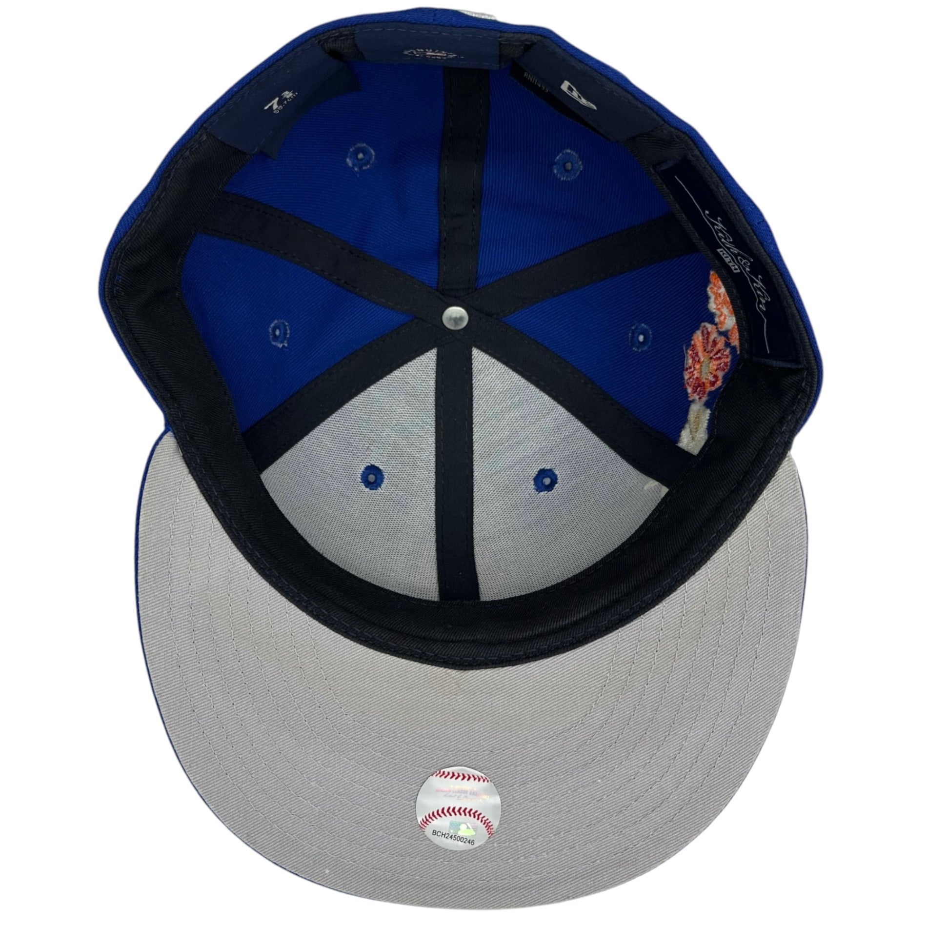 KITH×New Era(キス×ニューエラ) 23SS Mets Floral 59 Fifty Low Profile Hat メッツ コラボ ベースボール キャップ 7 3/8 ブルー 帽子