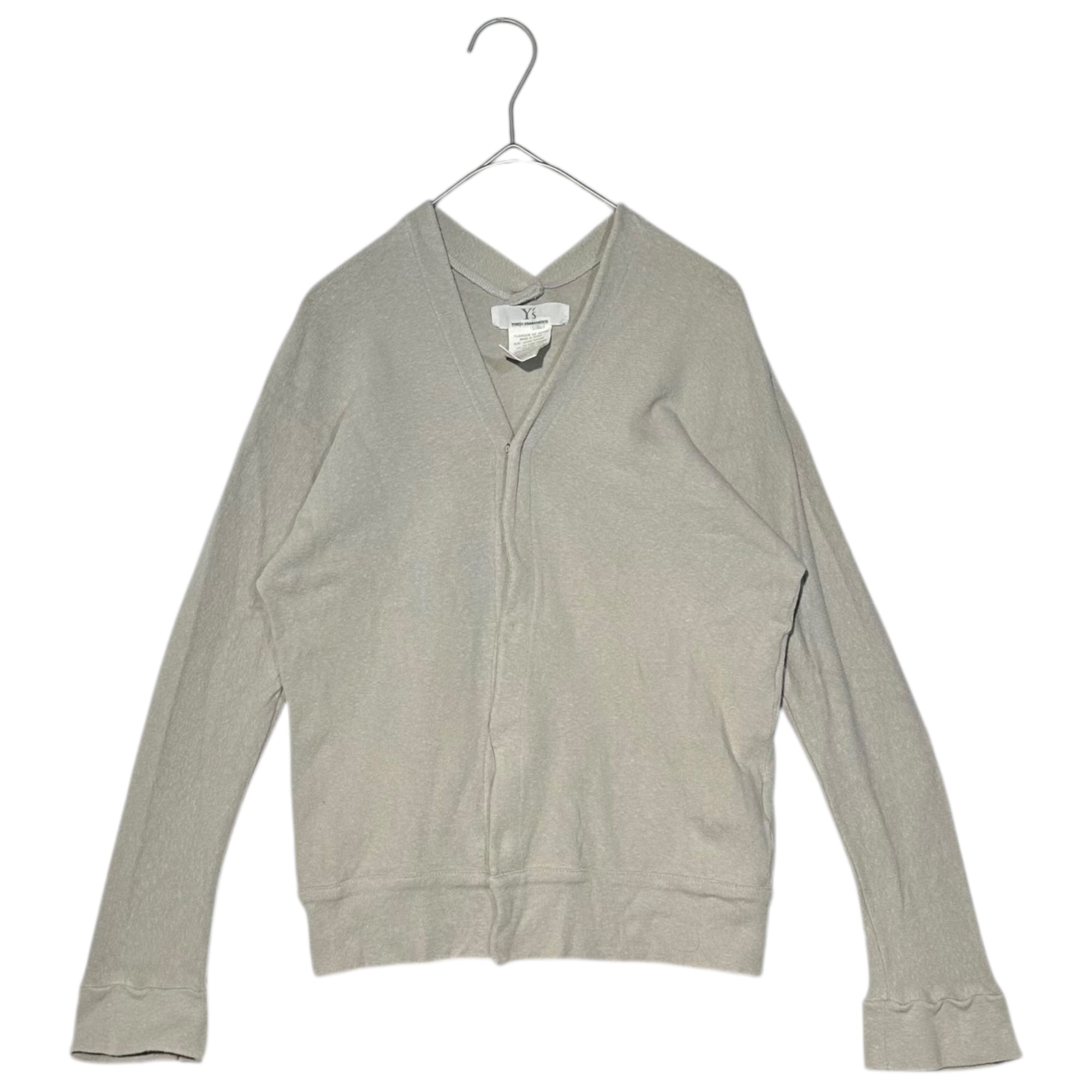 Y's(ワイズ) 01SS Brushed Cotton Poly Stretch Snap Button Cardigan 起毛加工 コットン ポリ ストレッチ スナップ ボタン カーディガン YX-T78-976 3(L程度) ライトグレー