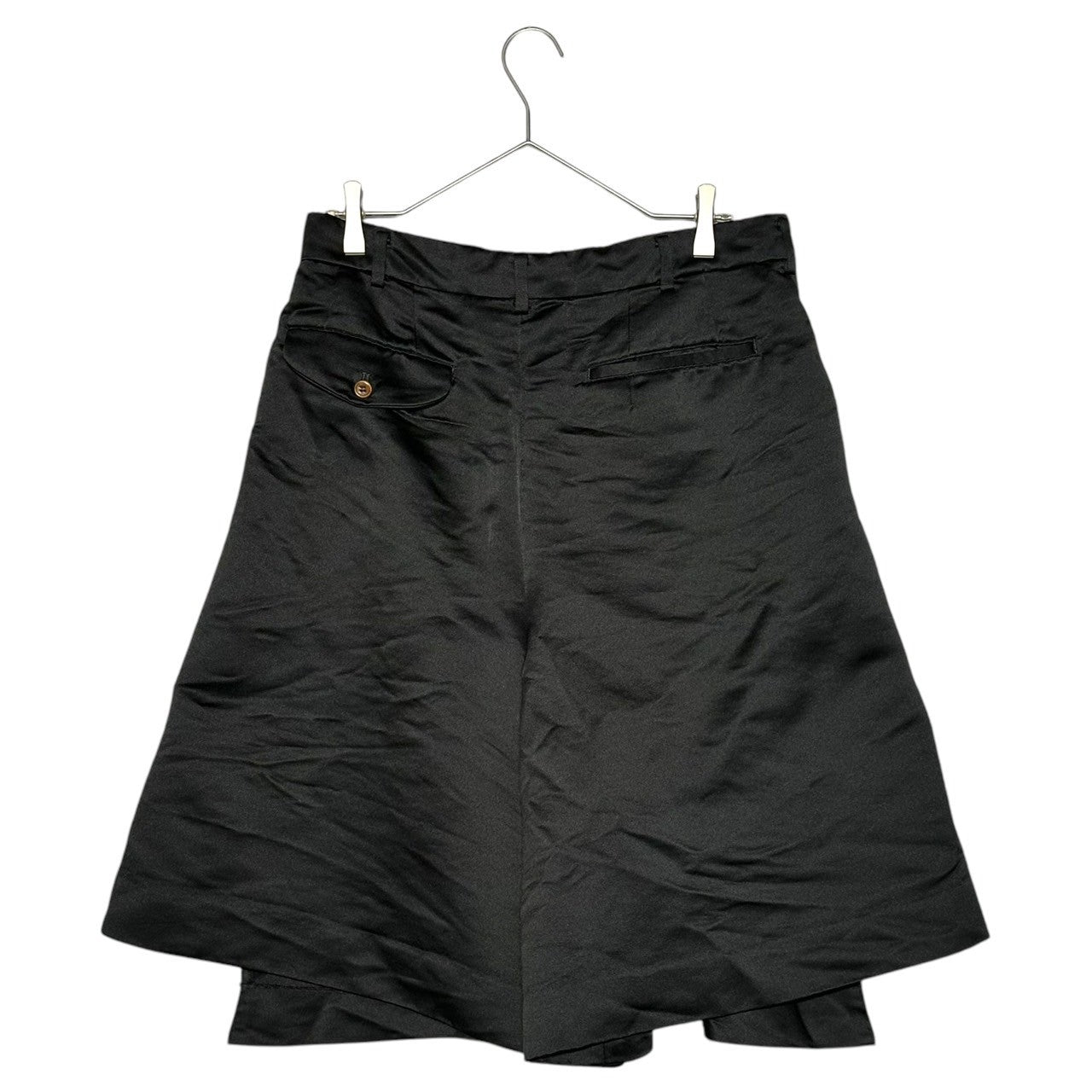 COMME des GARCONS HOMME PLUS(コムデギャルソンオムプリュス) 20SS オルランド期 Polyester Satin Shorts ポリエステル サテン ショーツ エステル PE-P030 M ブラック AD2019