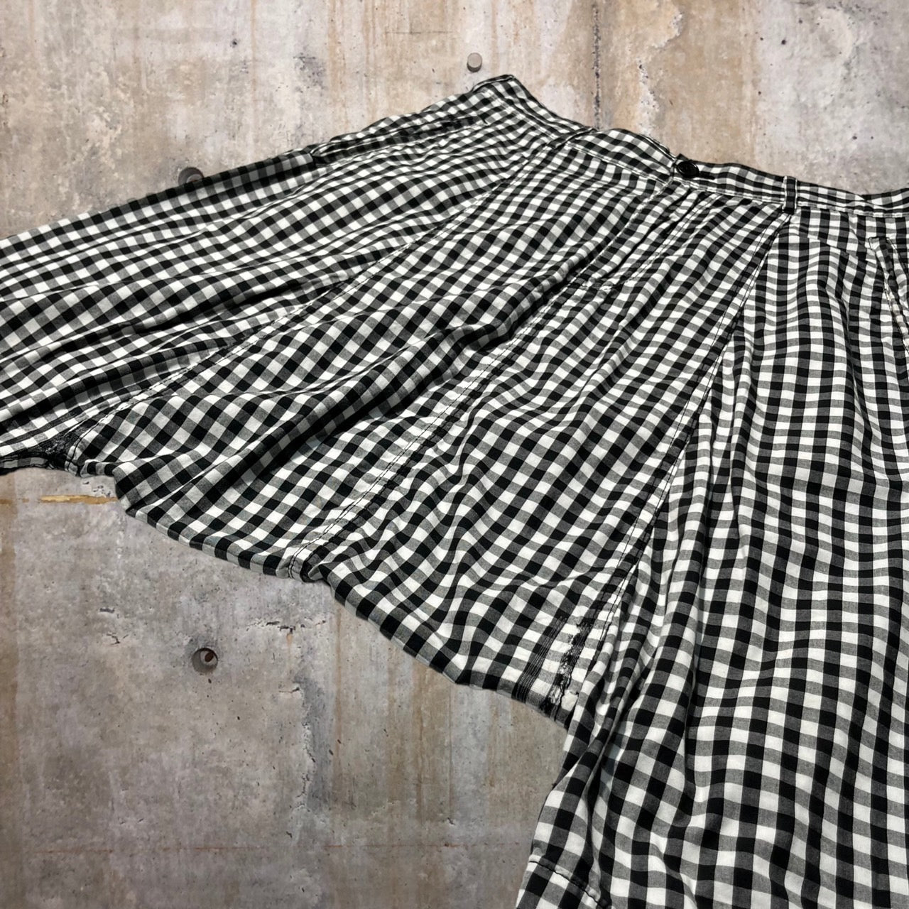 BLACK COMME des GARCONS(ブラックコムデギャルソン) 08SSギンガムチェックサルエルショーツ 1C-P019 XS ブラック AD2008