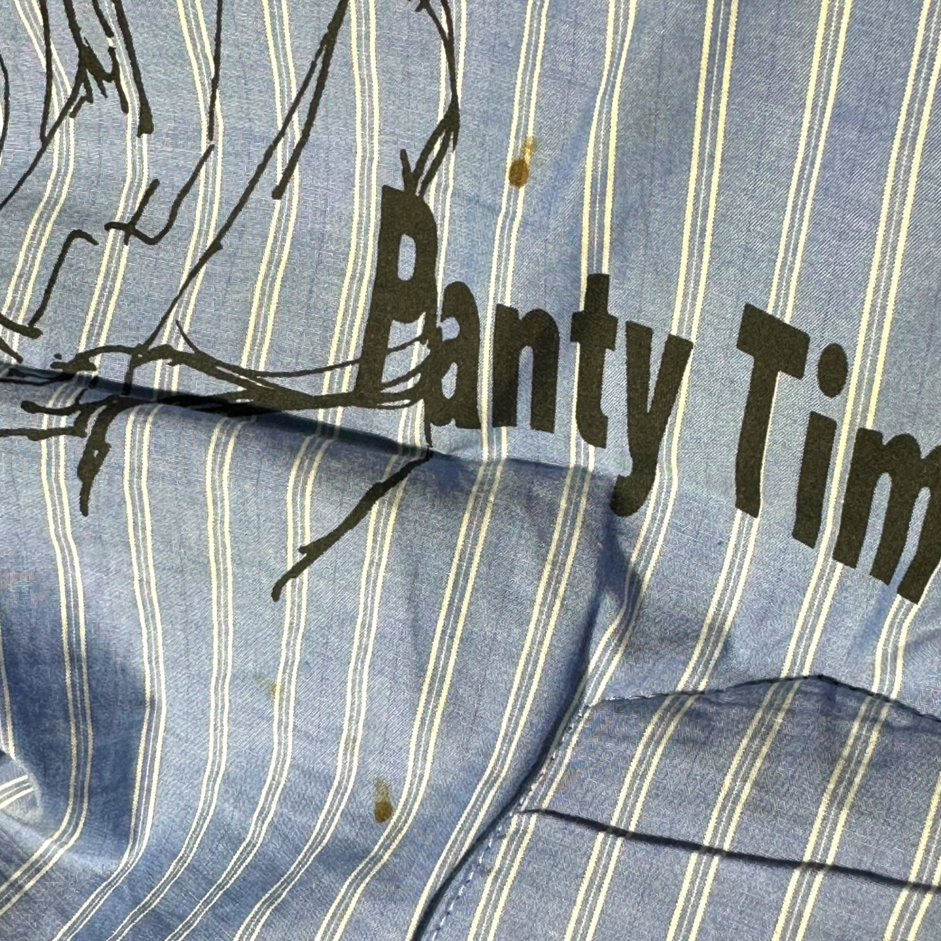 YOHJI YAMAMOTO POUR HOMME(ヨウジヤマモトプールオム) 17AW Wrinkle Garbardine Hanging Back Part Pants ウール シワ ギャバジン 後ろ垂れP パンツ スラックス HK-P38-100 2(M) ブラック×ライトブルー