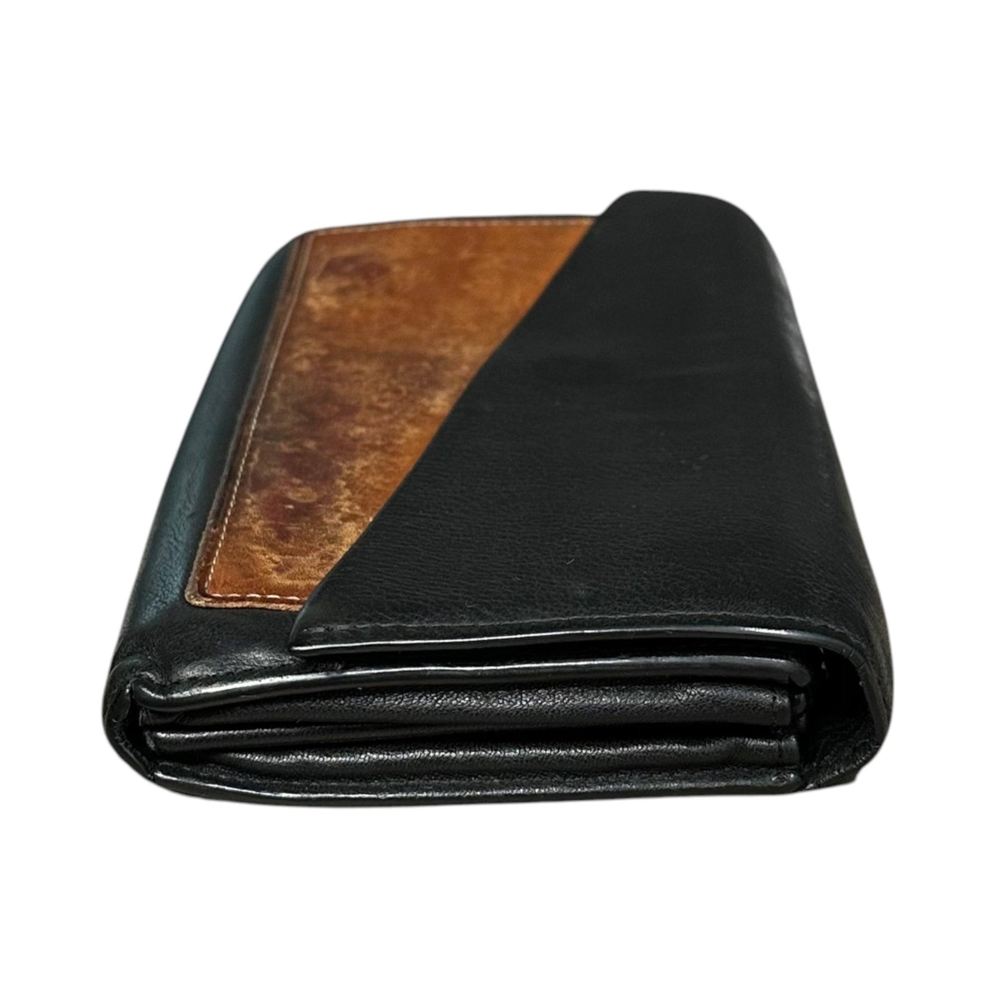 Maison Martin Margiela(メゾン マルタンマルジェラ) Two-Tone Long Wallet バイカラー ロング ウォレット ブラック×ブラウン 長財布