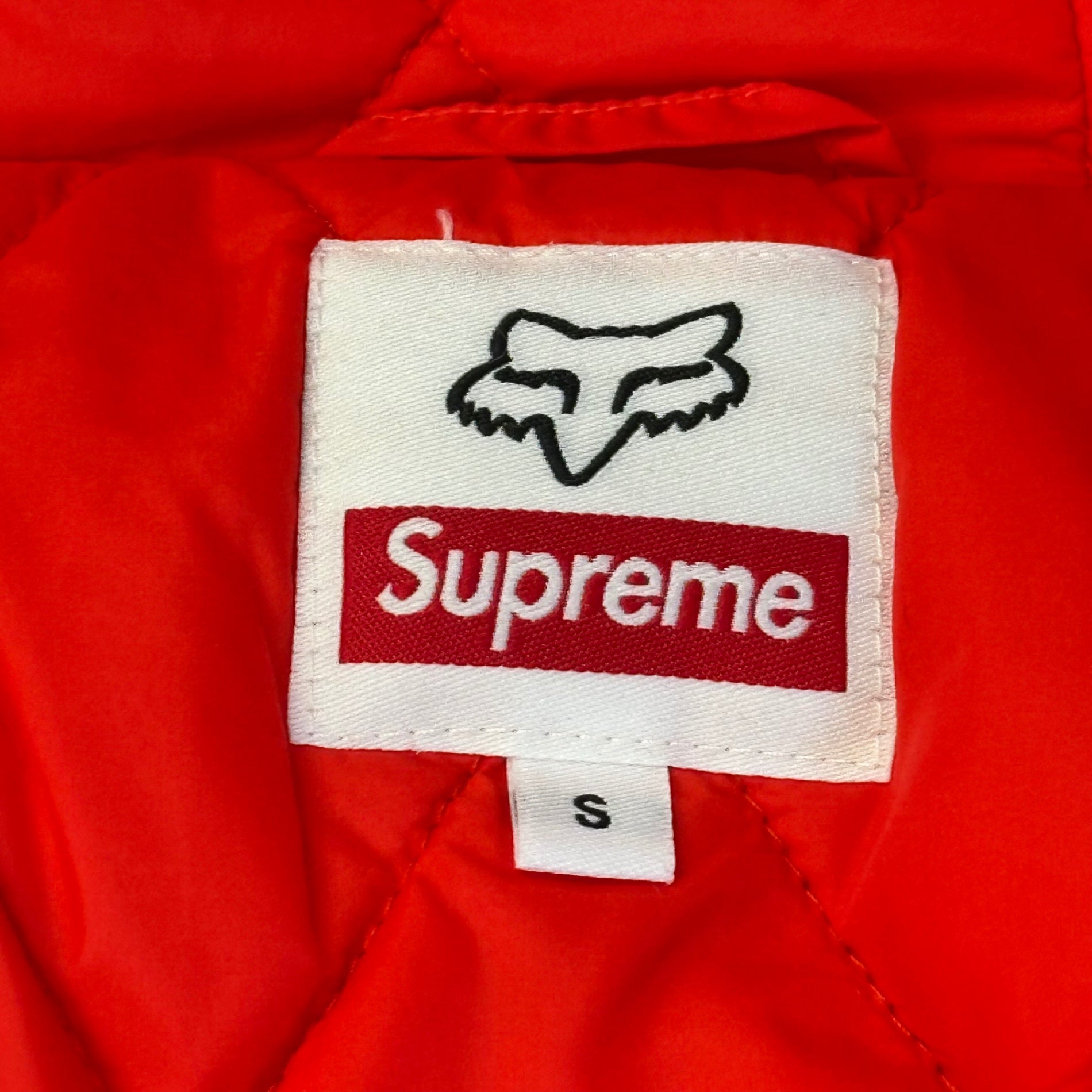 SUPREME(シュプリーム) 19AW Honda Fox Racing Puffy Zip Up Jacket ホンダ フォックス レーシング フーデッド ジップアップ ジャケット S レッド 19FW