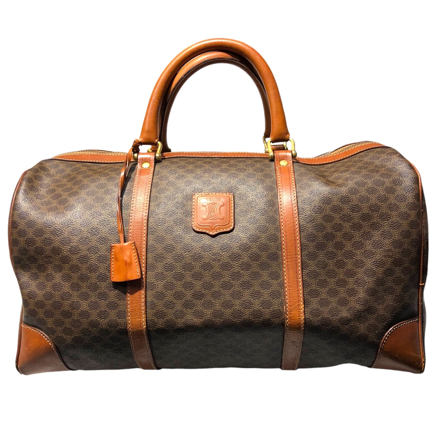 CELINE(セリーヌ) vintage macadam boston bag ヴィンテージ マカダム ボストン バッグ M08 ブラウン イタリア製 旅行 鞄 OLD