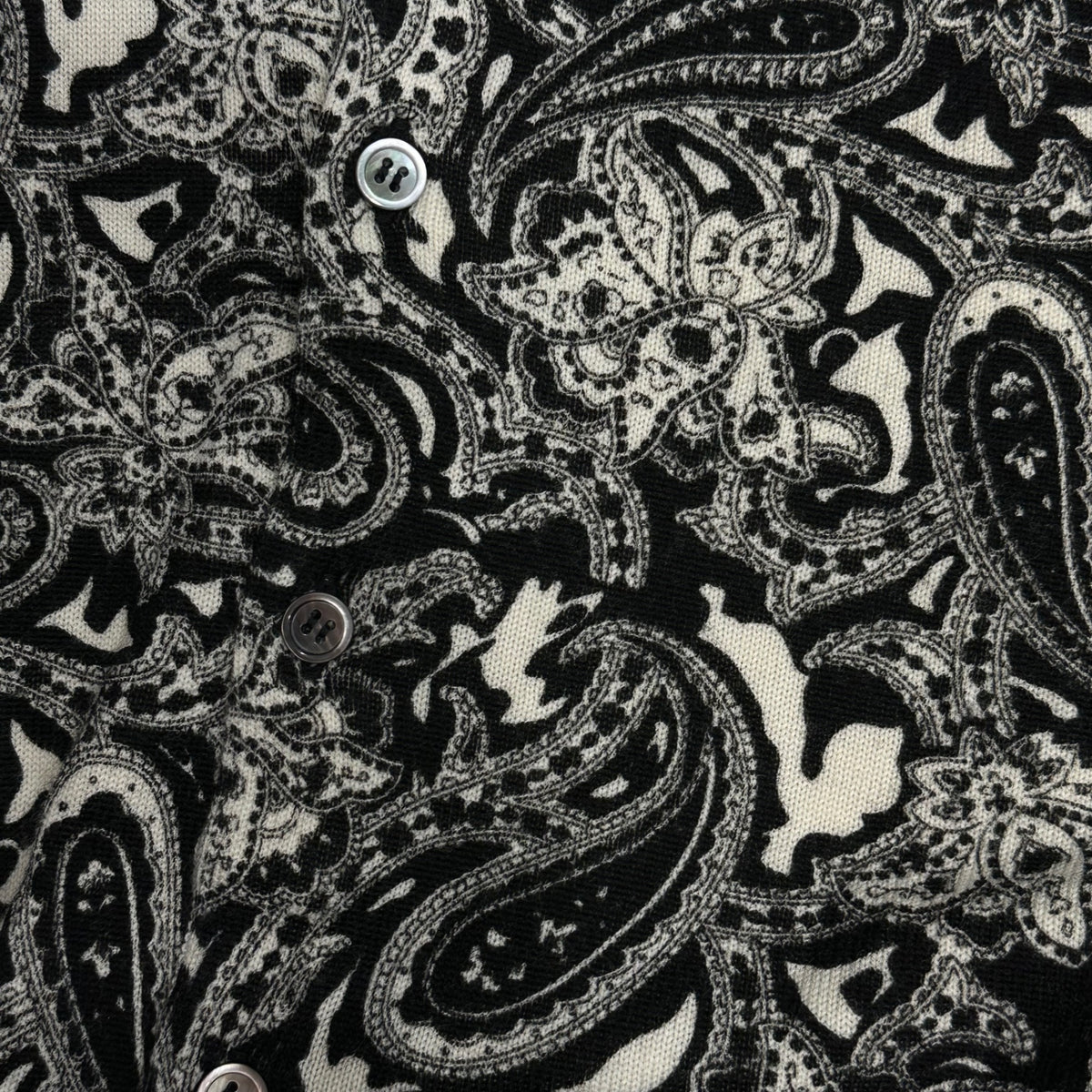COMME des GARCONS(コムデギャルソン) 2001AW Paisley All-Patterned Wool Cardigan ペイズリー 総柄 ウール カーディガン GC-N020 FREE ホワイト×ブラック AD2001 00s アーカイブ