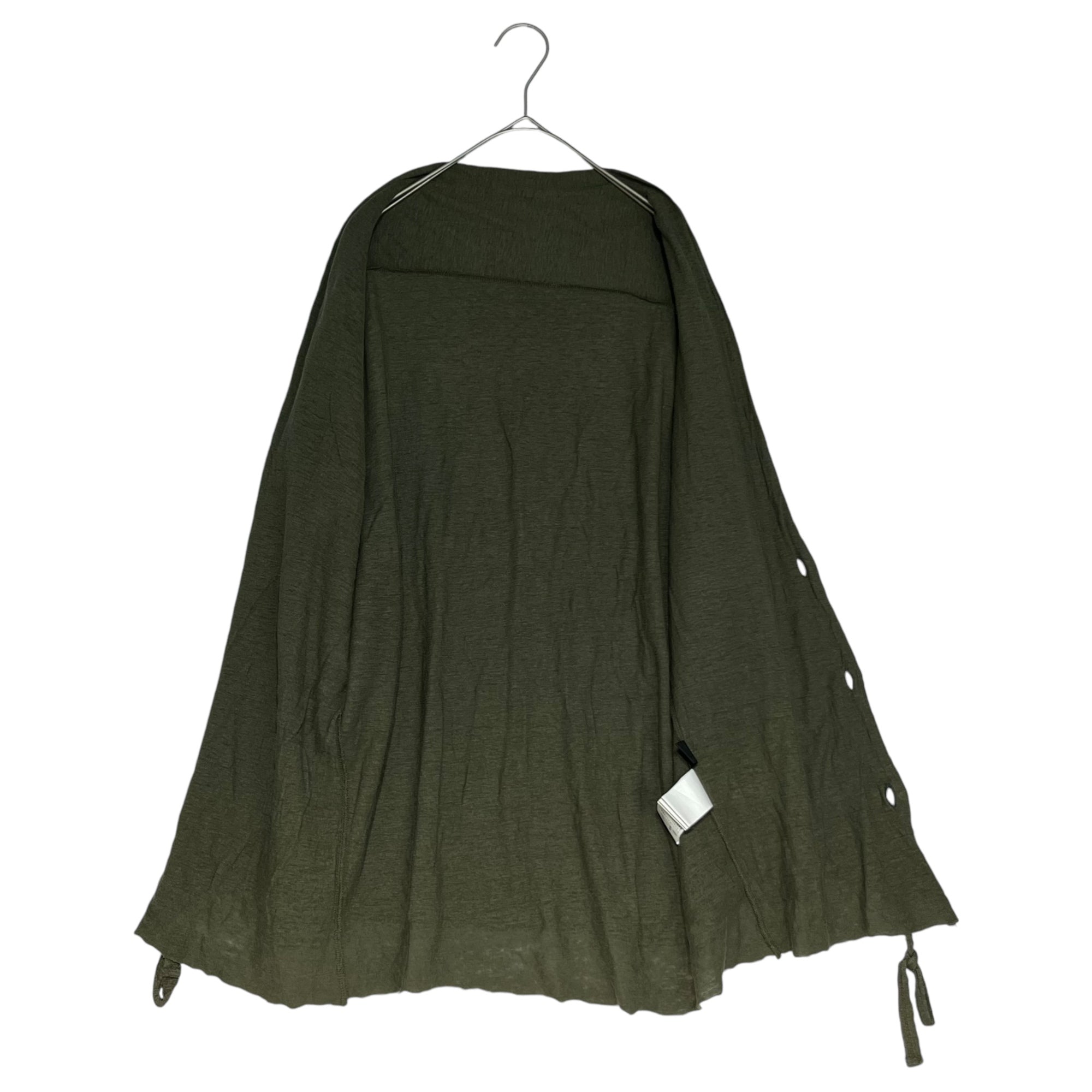 Y's(ワイズ) Layered type linen cardigan レイヤードタイプ リネン カーディガン YP-T32-866 S カーキ