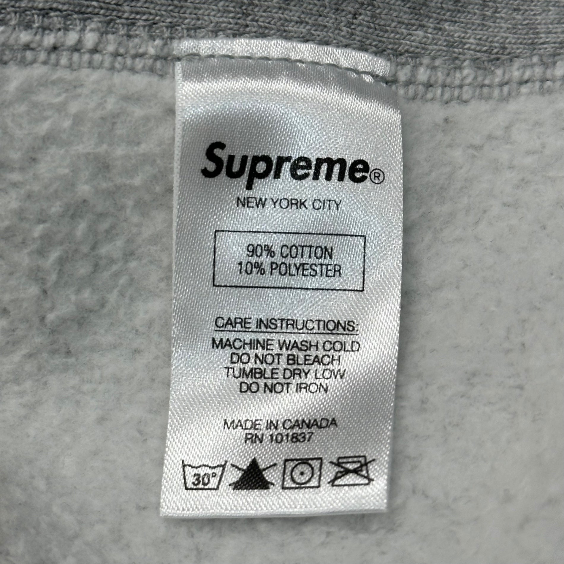 SUPREME(シュプリーム) 21AW KAWS Chalk Logo Hooded Sweatshirt カウズ チョーク ロゴ フーデッド スウェット パーカー M グレー×ブラック