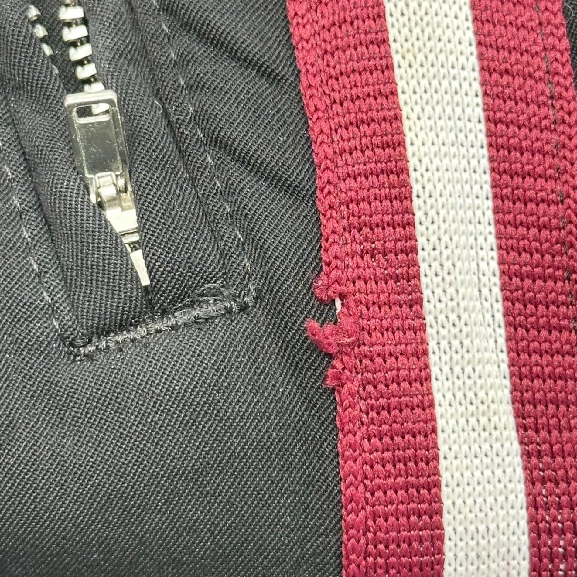 COMME des GARCONS HOMME(コムデギャルソンオム) 05AW Side Line Wool Slacks Pants サイドライン ウール スラックス パンツ HP-P008 M ブラック×ボルドー AD2005