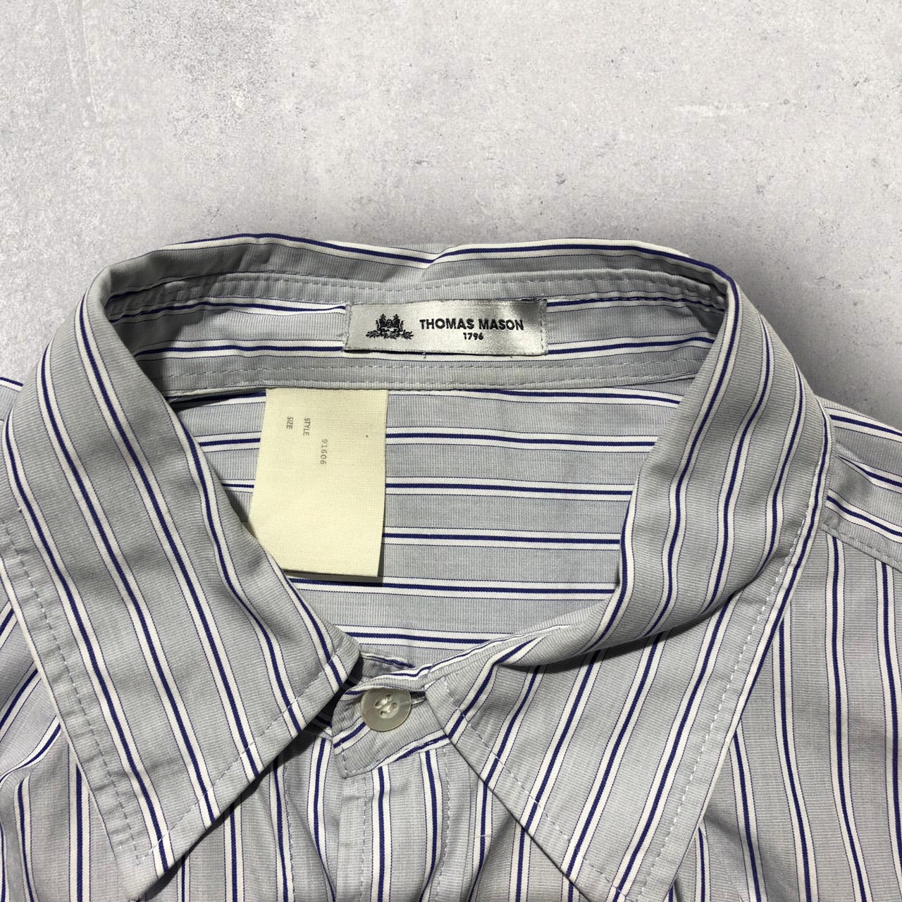 N.HOOLYWOOD × Thomas Mason(エヌハリウッド×トーマスメイソン) RANDOM TACKEDSHIRT 1201-SH06-043 38(M程度) ブルー コンパイルライン