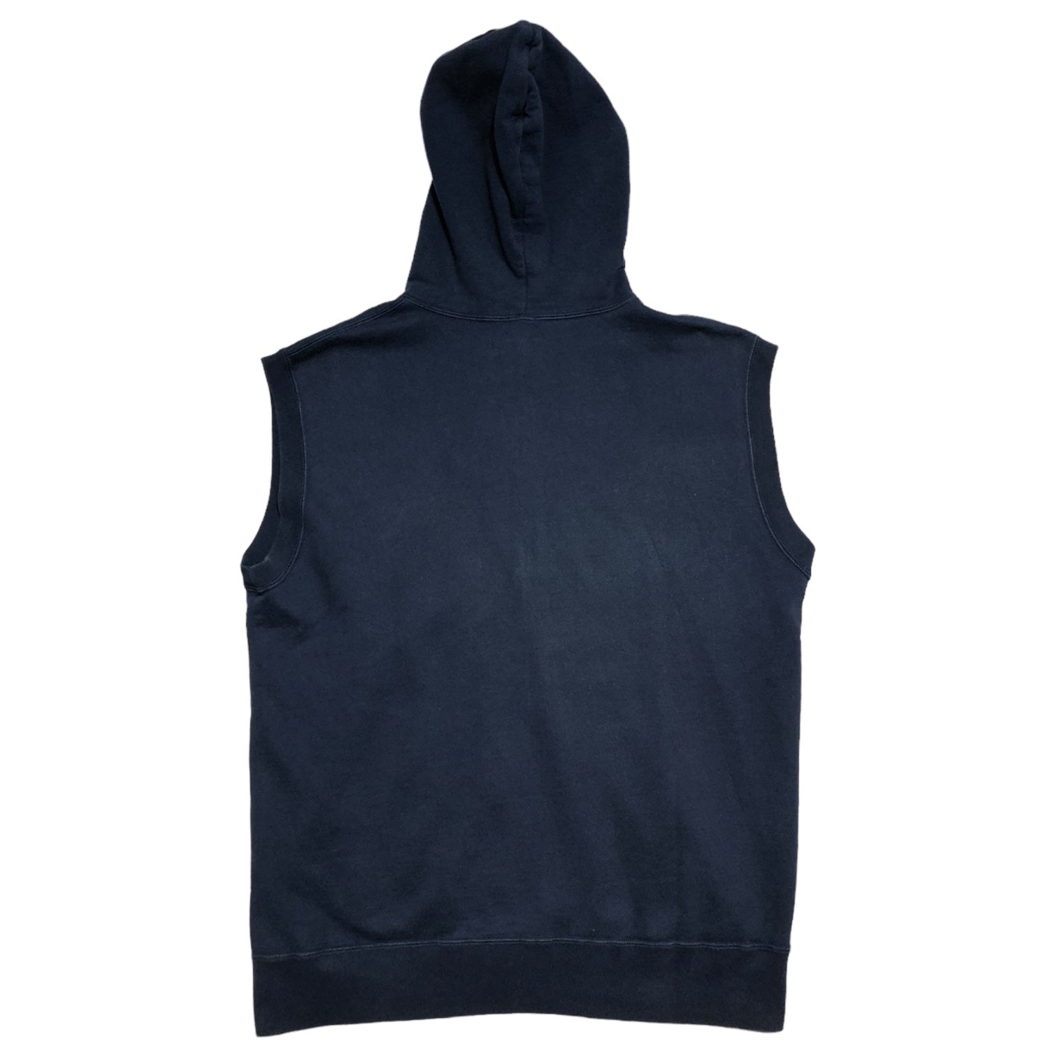 A BATHING APE(アベイシングエイプ) 00's zip hoodie vest SWAROVSKI ジップ フーディー ベスト スワロフスキー ノースリーブパーカー L ネイビー