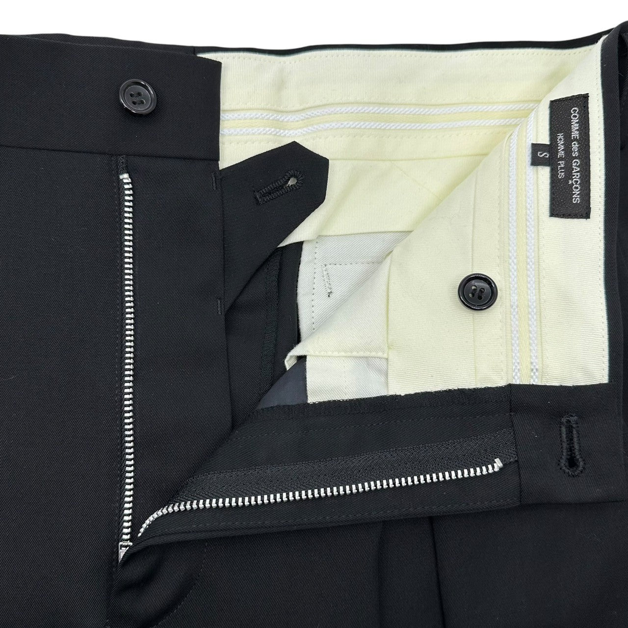 COMME des GARCONS HOMME PLUS(コムデギャルソンオムプリュス) 21AW DARKROOM期 Wool Gabardine Tuck Balloon Wide Pants ダークルーム期 ウール ギャバジン タック バルーン ワイド パンツ PH-P040 S ブラック AD2021