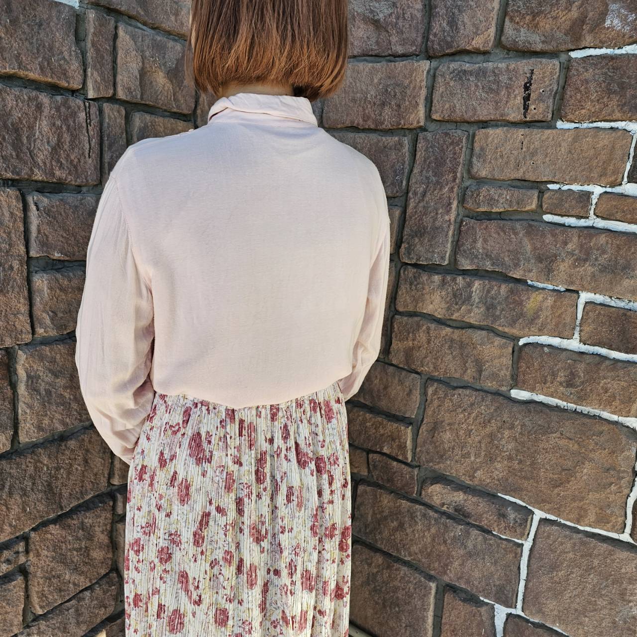 Euro Vintage(ヨーロッパヴィンテージ) Memory_ビジューシャツ 表記なし(Mサイズ程度) ピンク