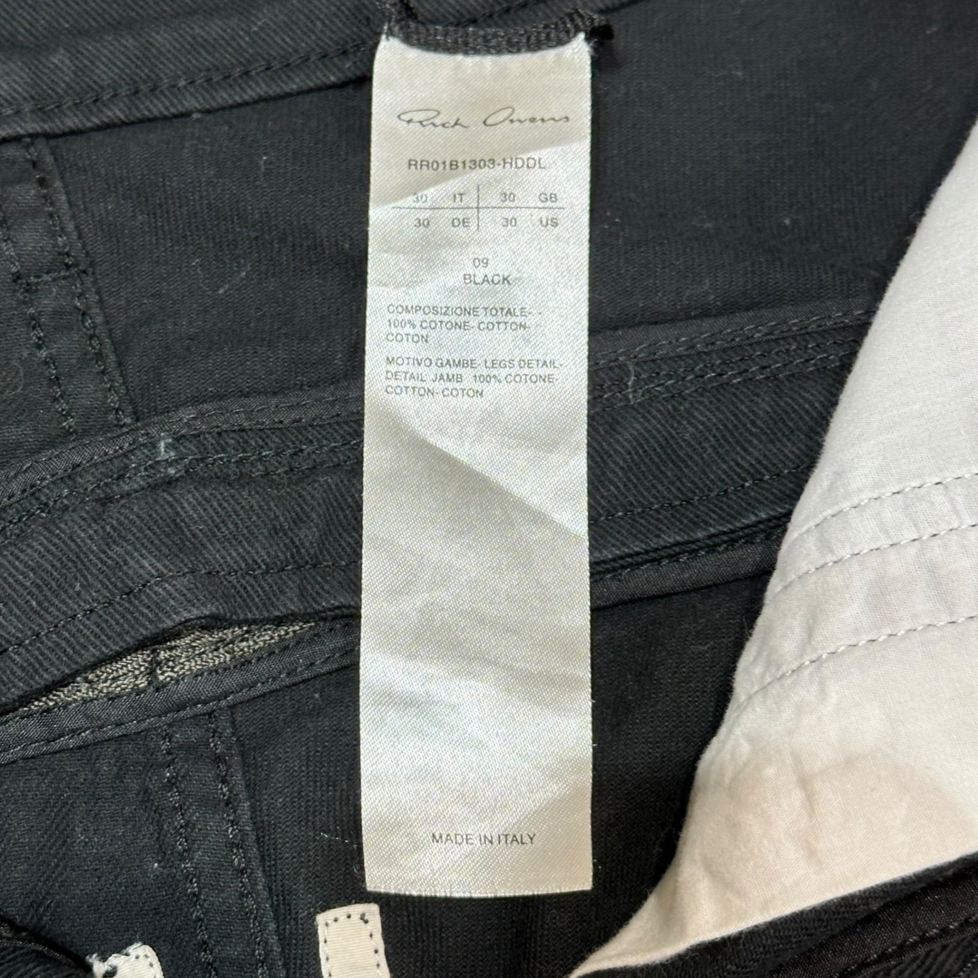 Rick Owens(リックオウエンス) 22SS BOLAN BANANA JEANS BLACK ボラン バナナ ジーンズ RR01B1303-HDDL 30 ブラック