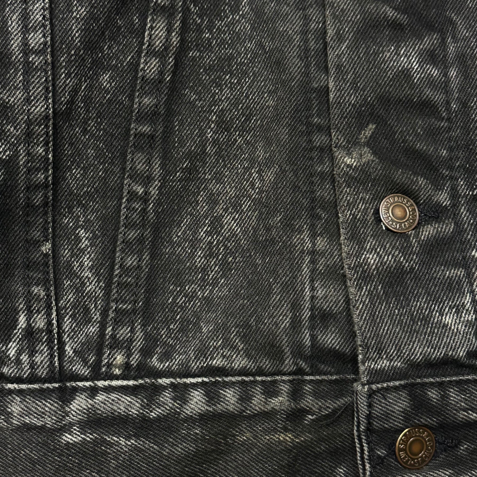Levi's(リーバイス) 1988's 70507 Black Acid Wash Denim Jacket アシッド ウォッシュ ブラック デニム ジャケット 70507-0253 XL ブラック 80's 80年代 工場523 ヴィンテージ ケミカル