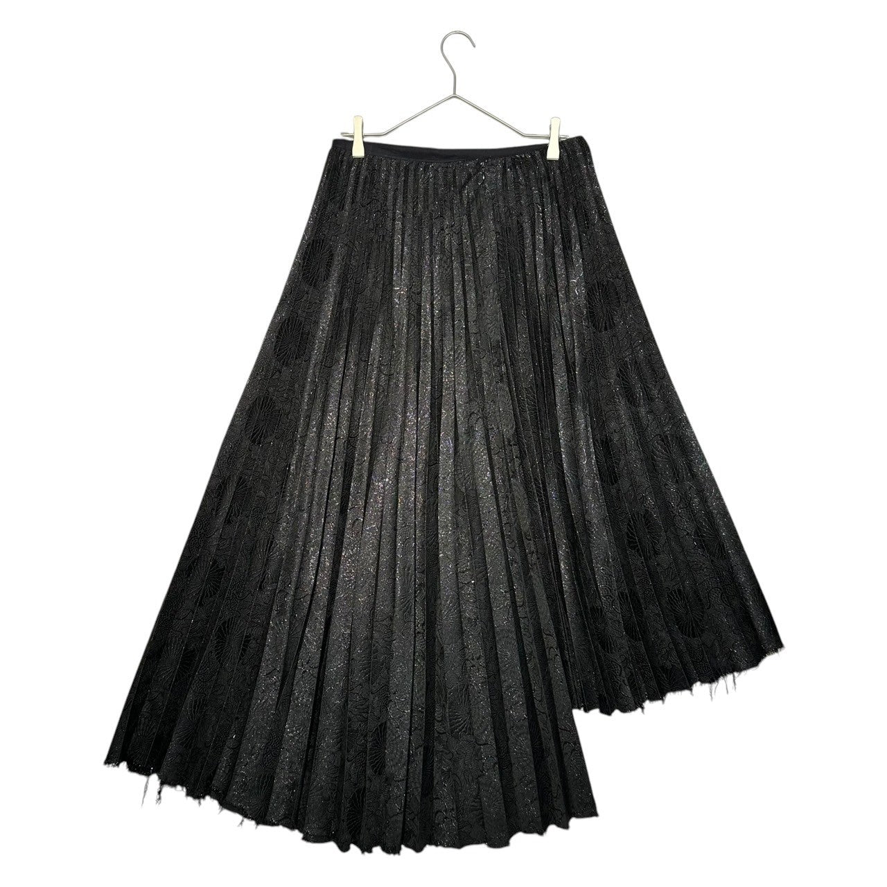 Y’s PINK(ワイズピンク) 16SS Asymmetric jacquard pleated skirt アシンメトリー ジャガード プリーツ スカート YO-S41-931 2 ブラック TAKESHI KOSAKA