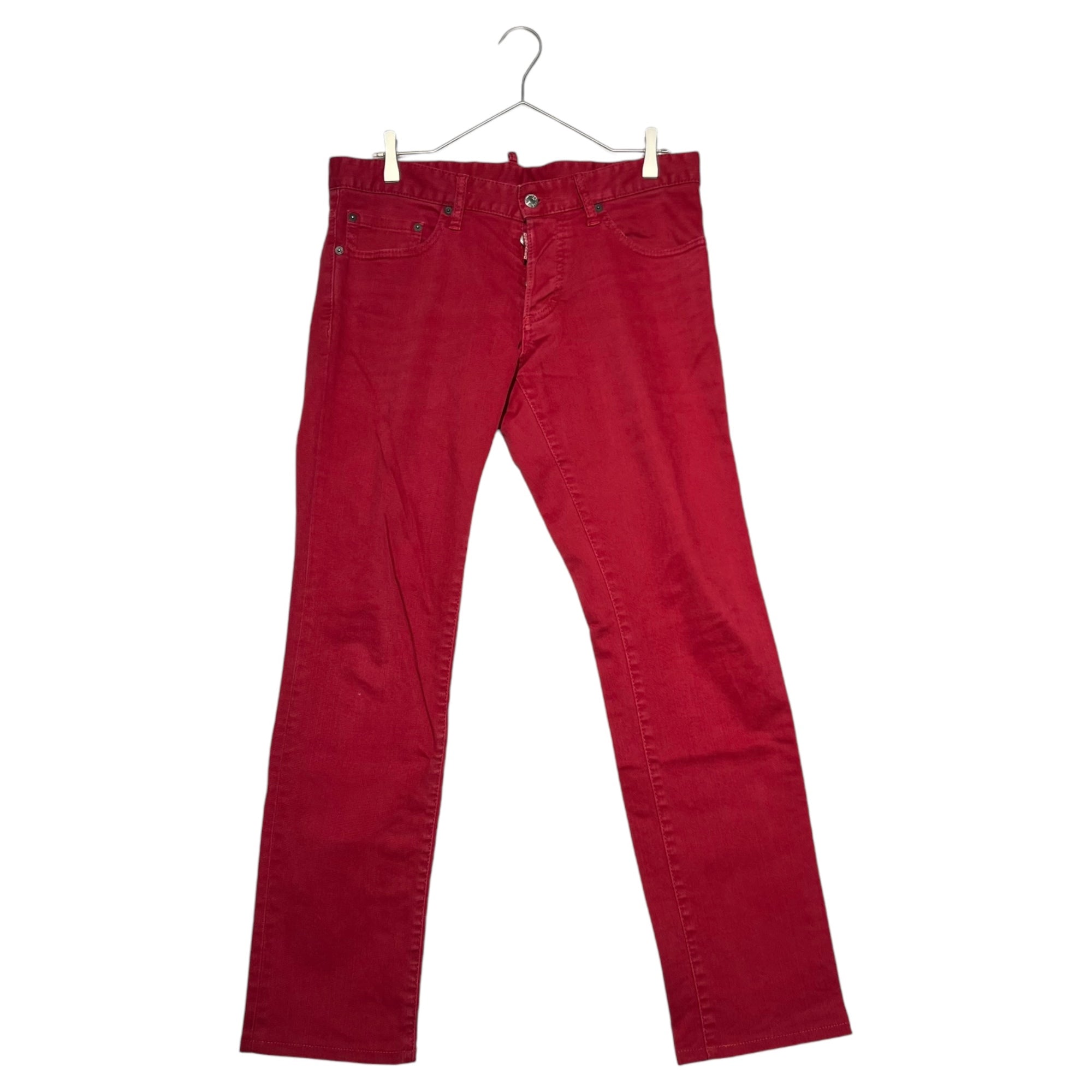 DSQUARED2(ディースクエアード) レッド カラー デニム パンツ S74LA0454 48(L程度) レッド
