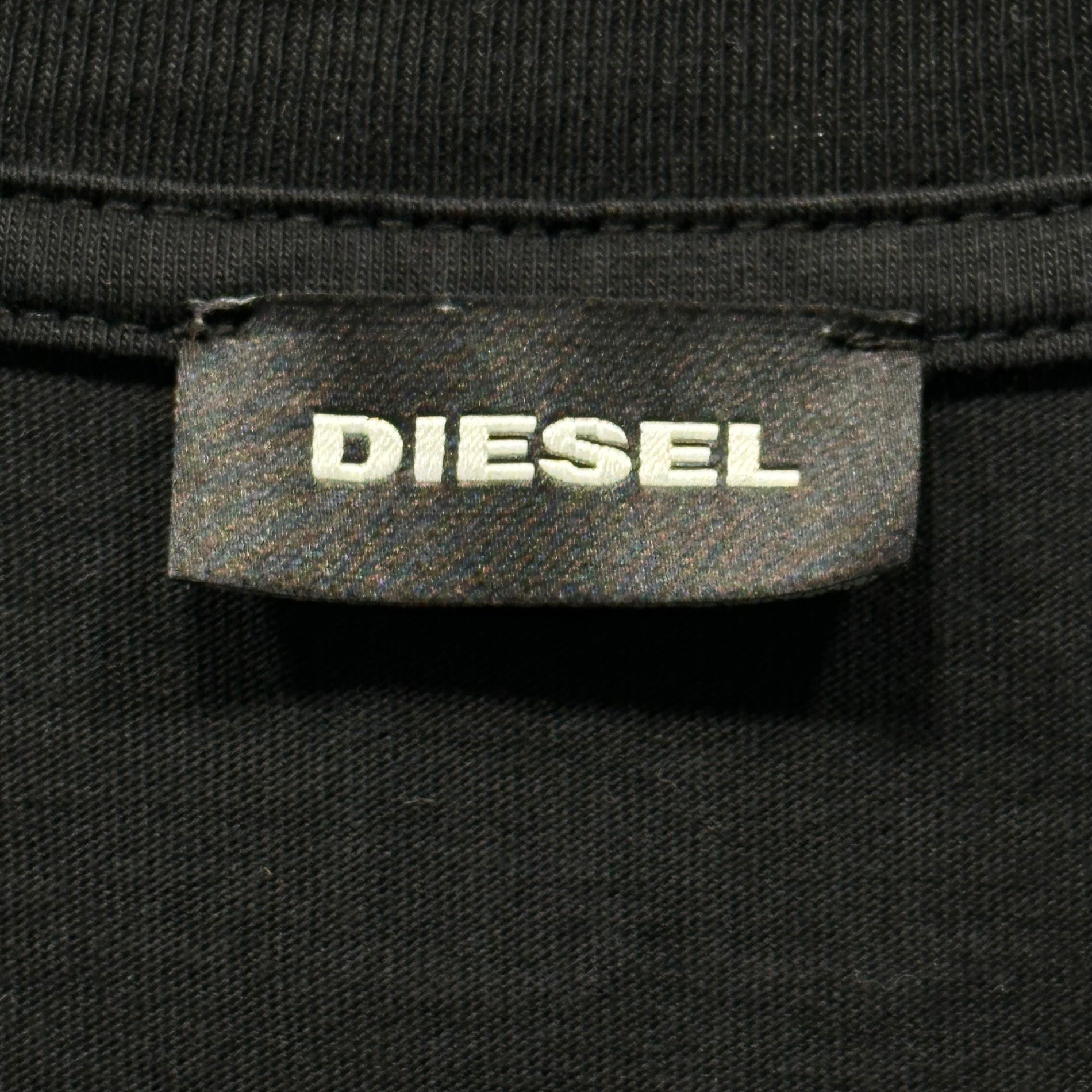 DIESEL(ディーゼル) Graphic Print Embroidered Short-Sleeve T-Shirt グラフィック プリント 刺繍 半袖 Tシャツ XS ブラック