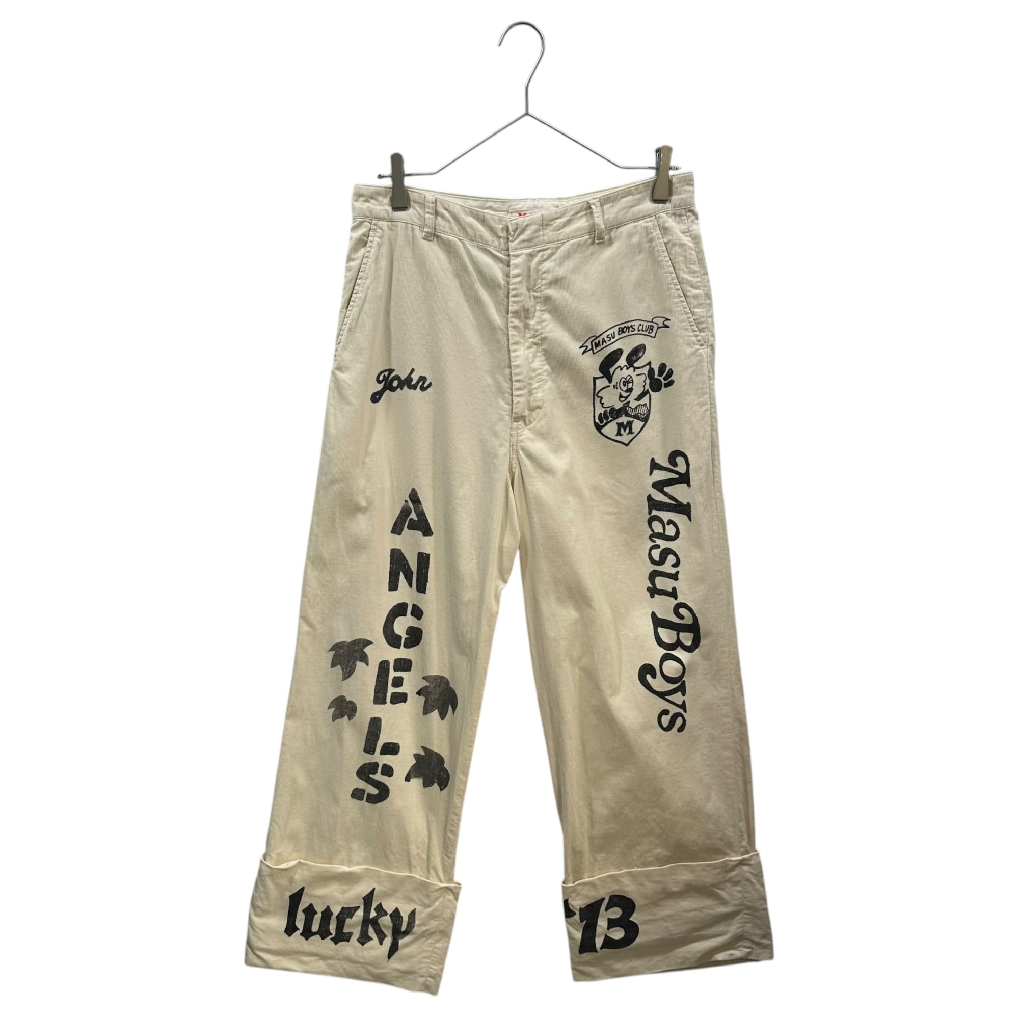 MASU(エムエーエスユー) 25SS "MASU X VERDY" M.B.C. MEMORIAL PANTS メモリアル パンツ M25K6PT009 46 ホワイト